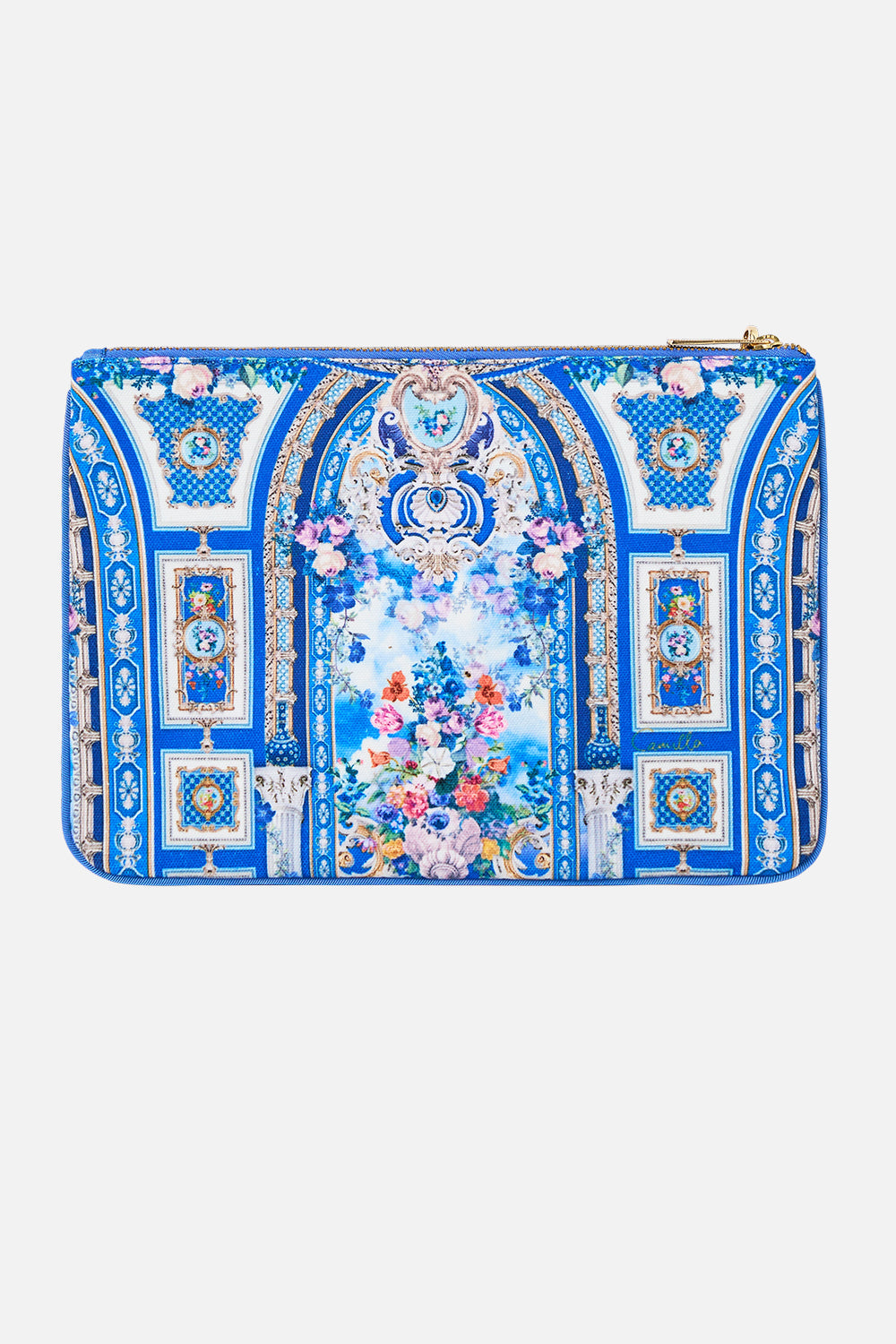 SMALL CANVAS CLUTCH OTTOMAN OPULENCE