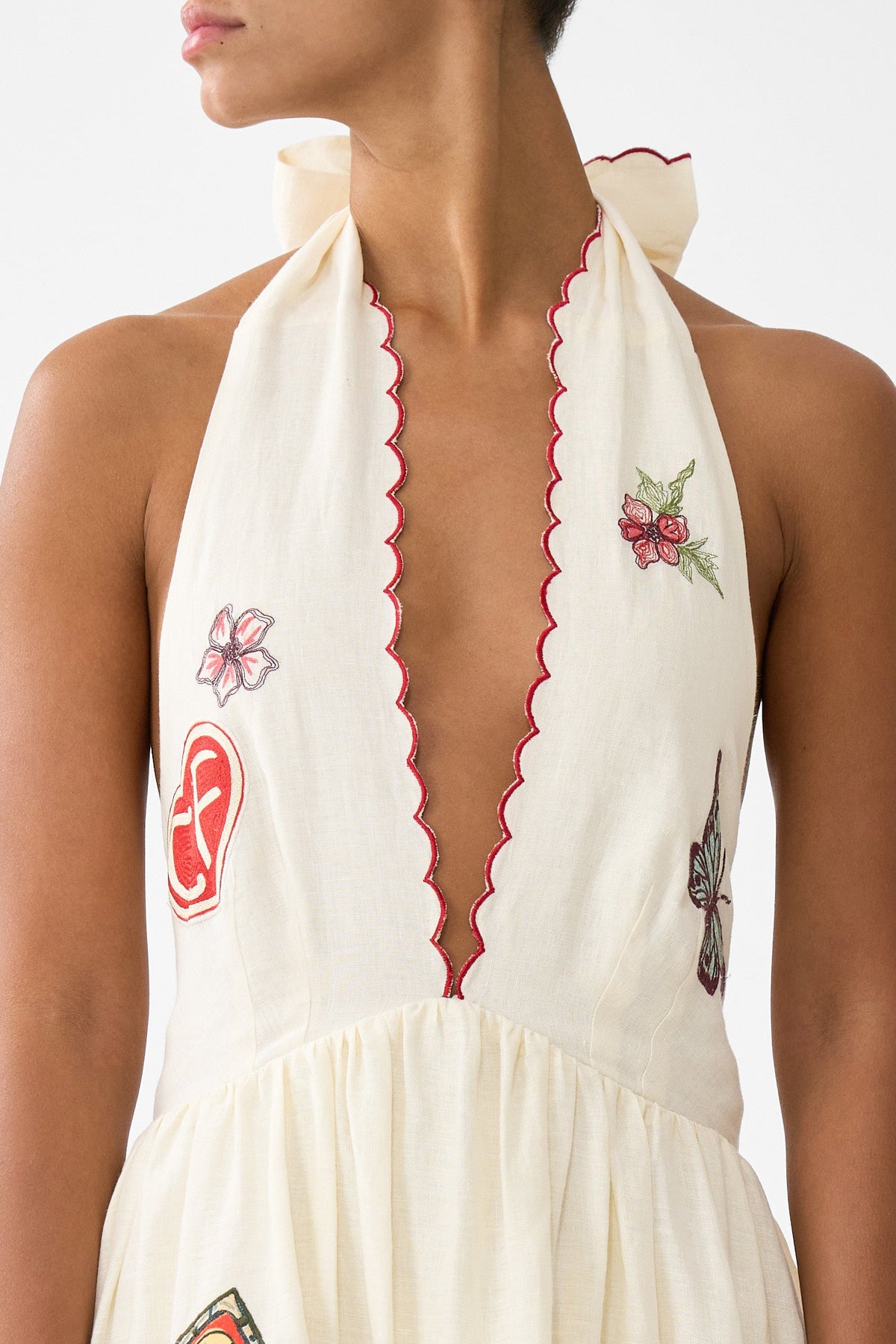 RUFFLE HEM HALTER DRESS HIGH CLASS HOOKAH