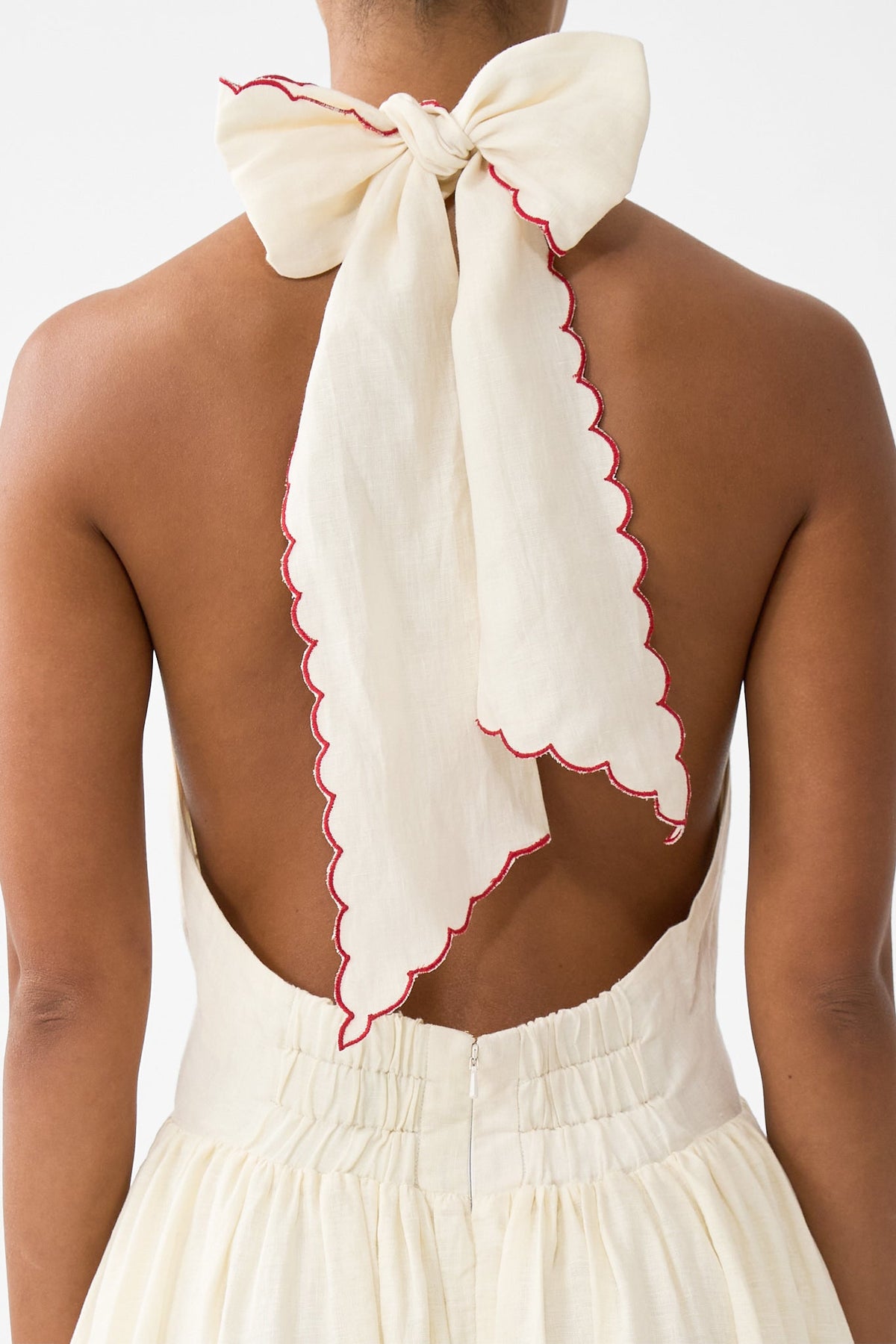 RUFFLE HEM HALTER DRESS HIGH CLASS HOOKAH