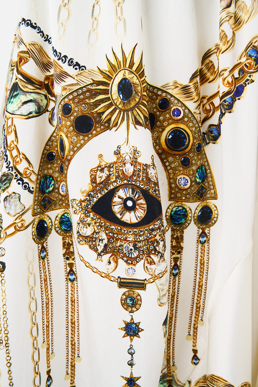 PANELLED HAREM PANT WITH TIE WAIST CHAIN GANG