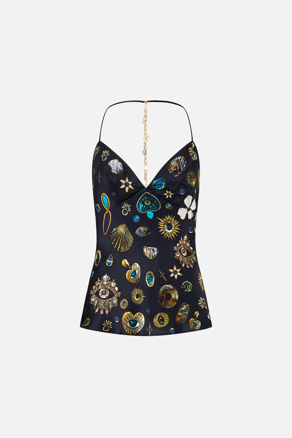 CHAIN DETAIL BIAS CAMI AMULETS AND ALCHEMY