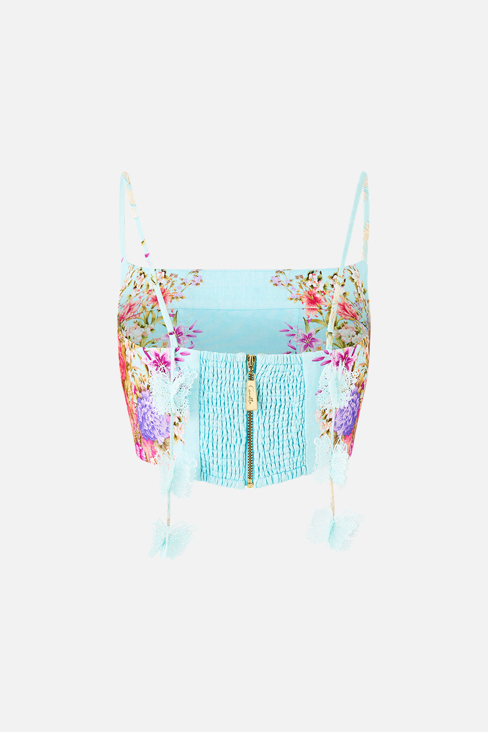 CORSET CROP TOP BAZAAR BLOOMS