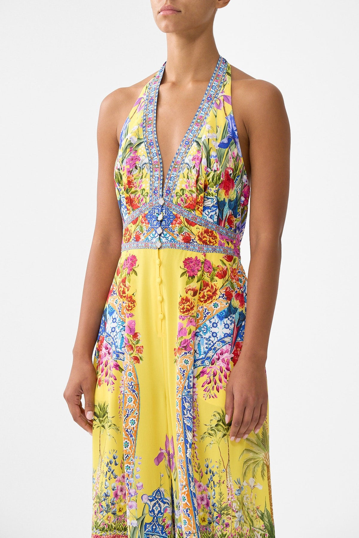 HALTERNECK JUMPSUIT WITH TIE NECK SULTANAHMET SUMMER