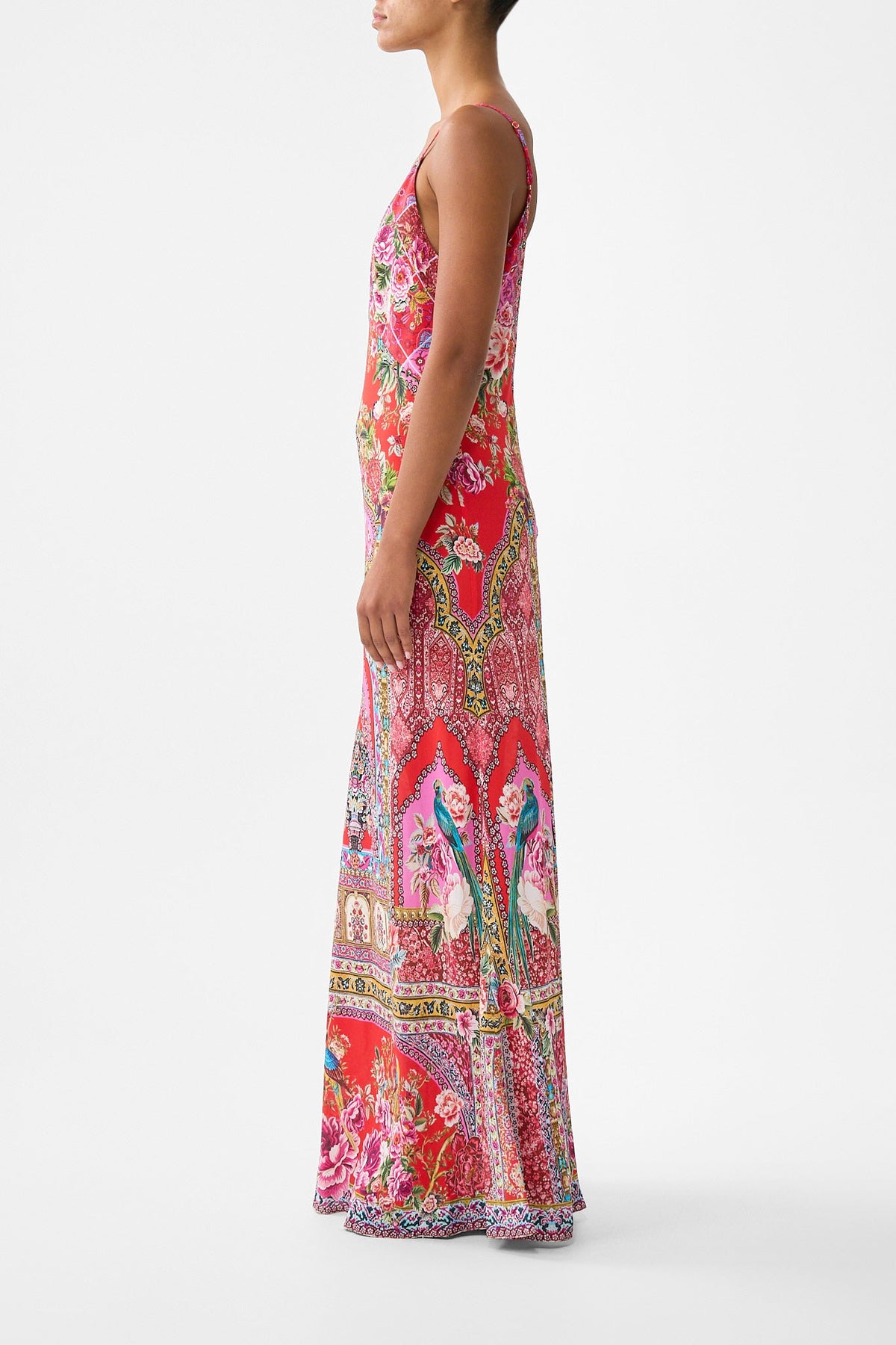 V-NECK FULL LENGTH BIAS SLIP DRESS HEIRLOOM EMPIRE