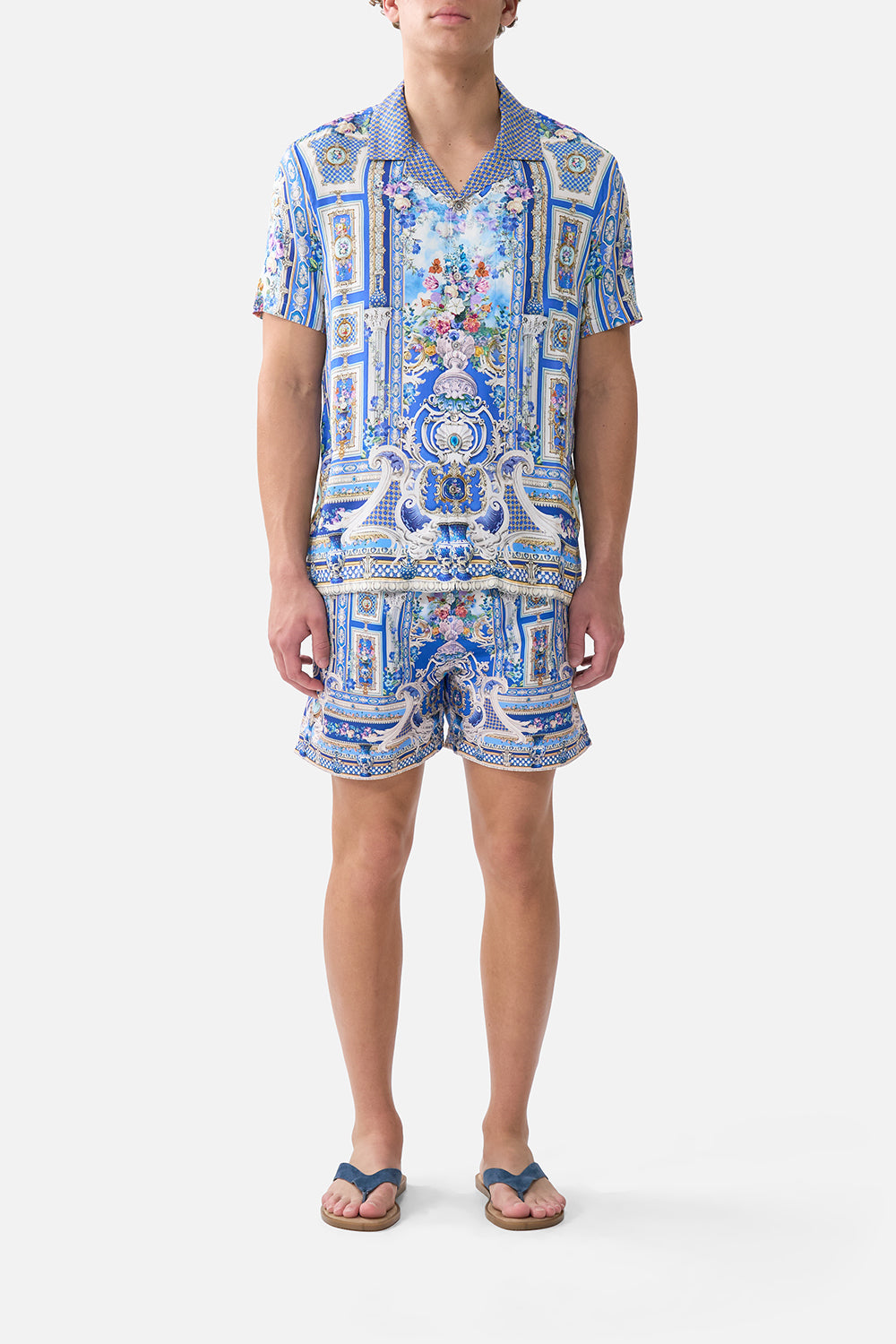 SHORT SLEEVE CAMP COLLARED SHIRT OTTOMAN OPULENCE