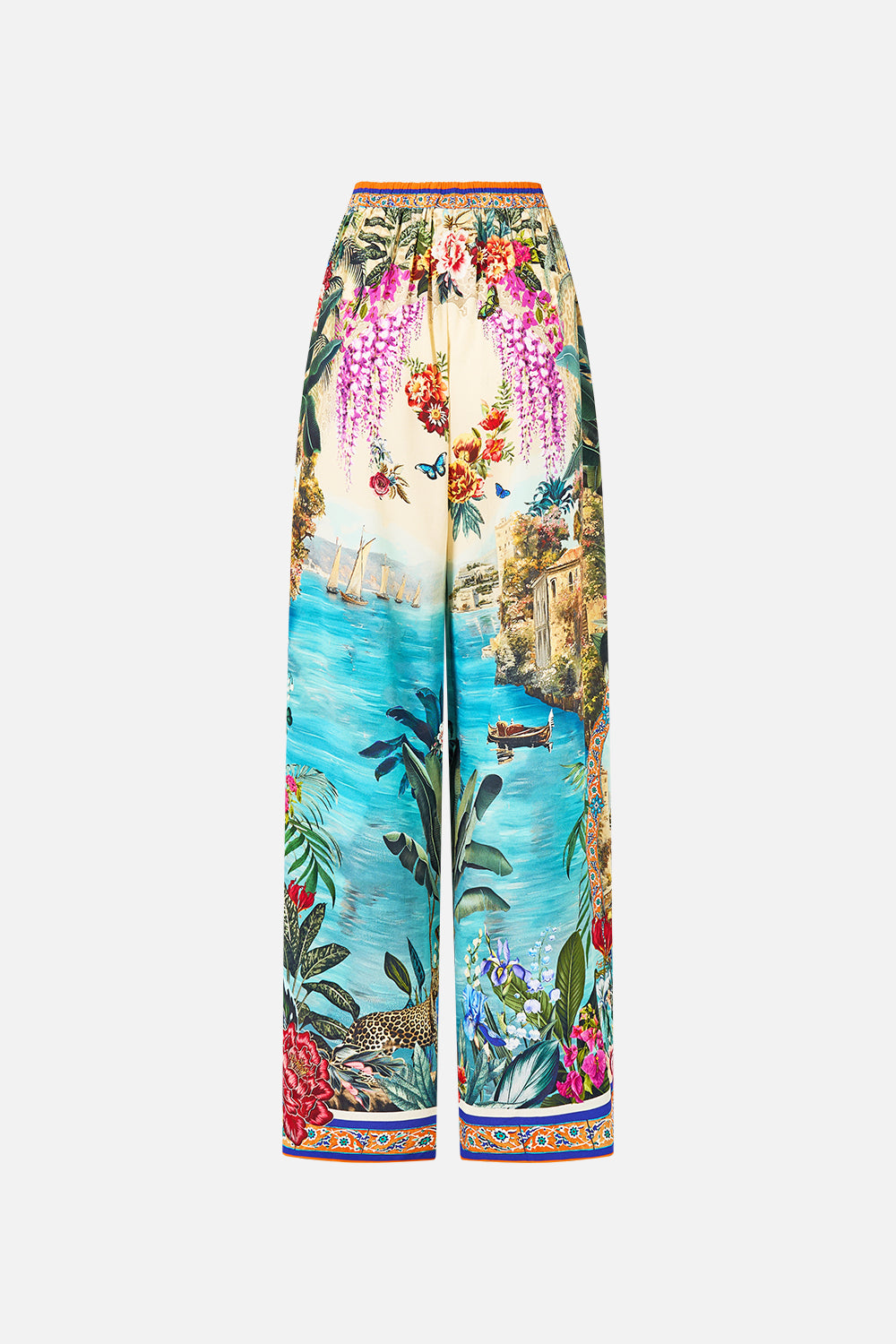 TUCK FRONT PANT BODRUM BOTANICALS