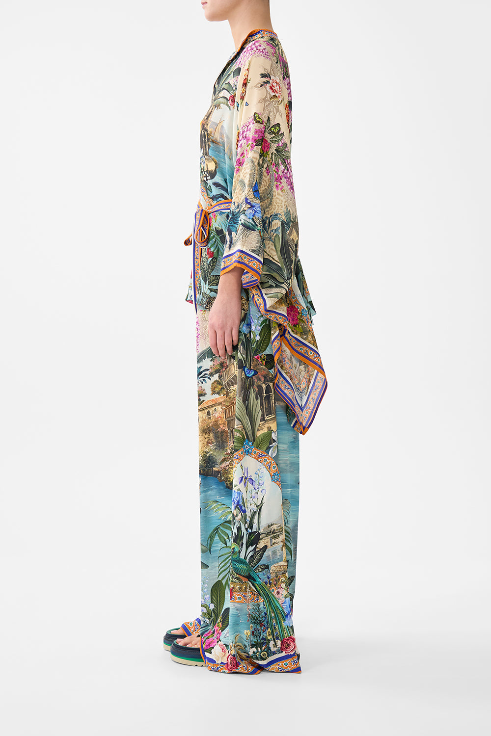 BUTTON THROUGH SCARF BLOUSE BODRUM BOTANICALS