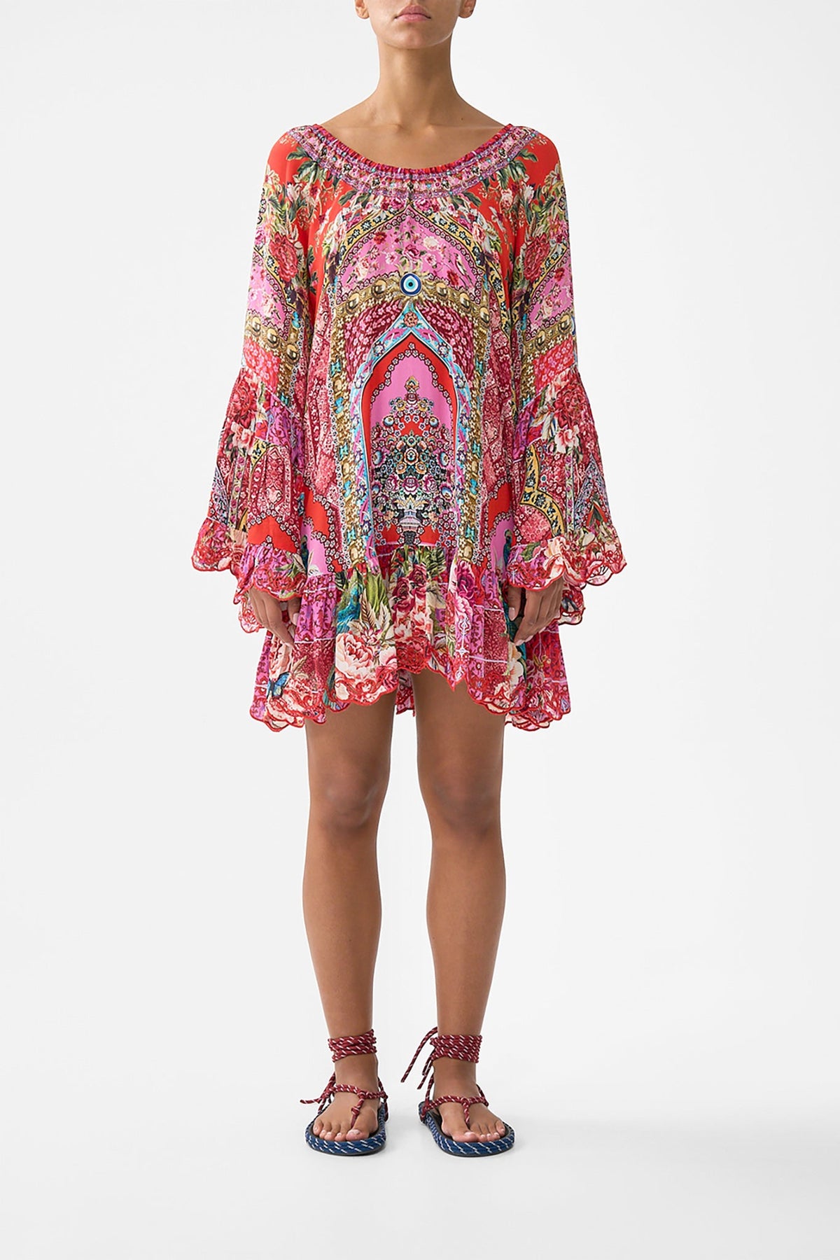 A-LINE FRILL DRESS HEIRLOOM EMPIRE