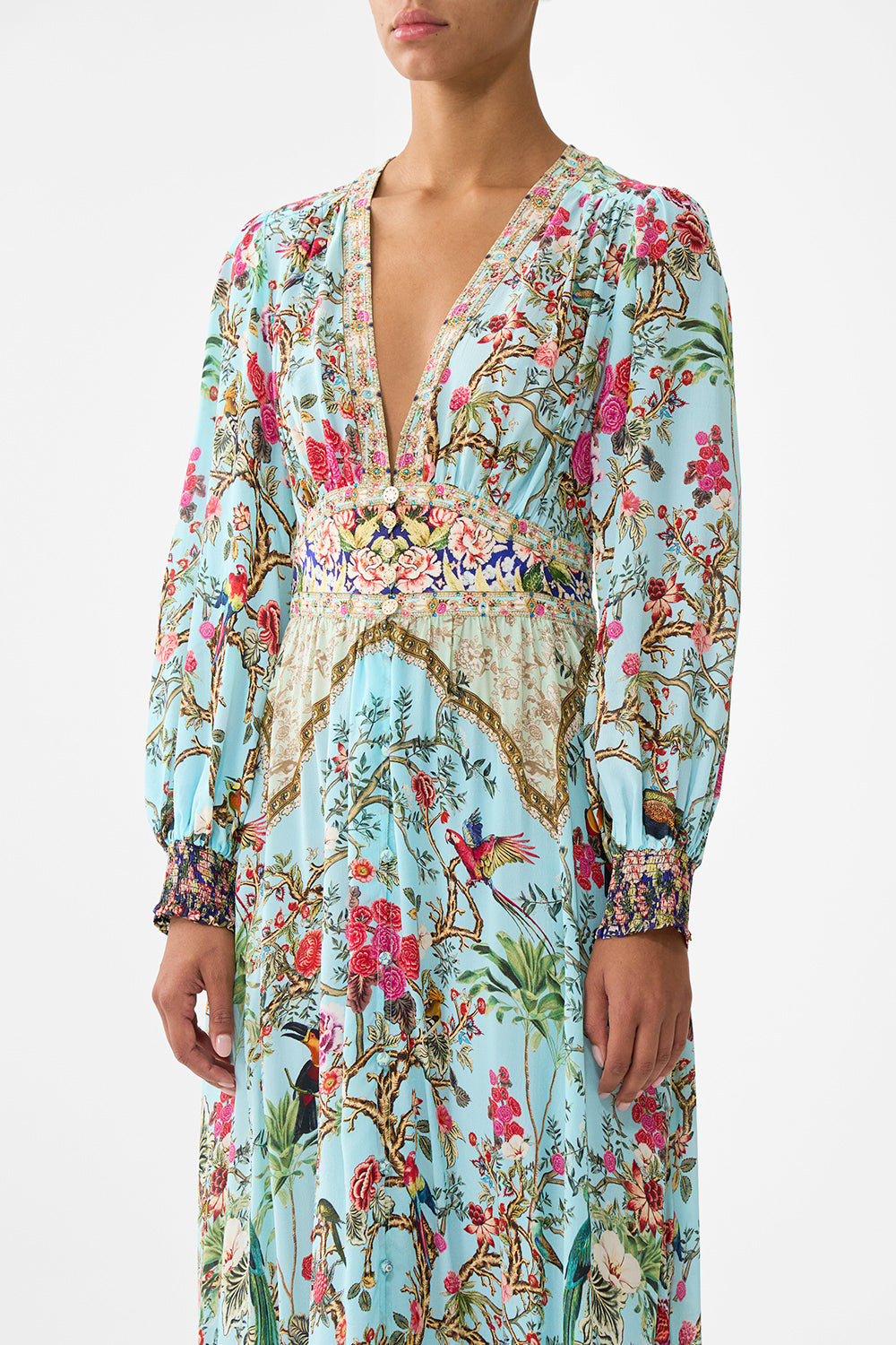 BUTTON DRESS WITH SHAPED WAISTBAND SULTANS AND QUEENS