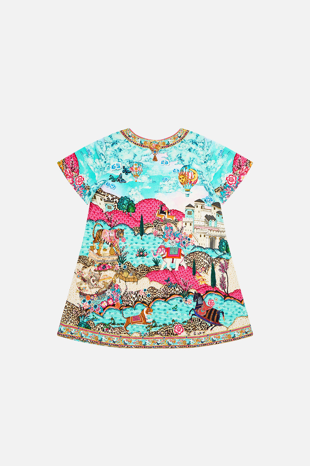 KIDS TEE MINI DRESS WITH FLARE HEM MINIATURE MOMENTS