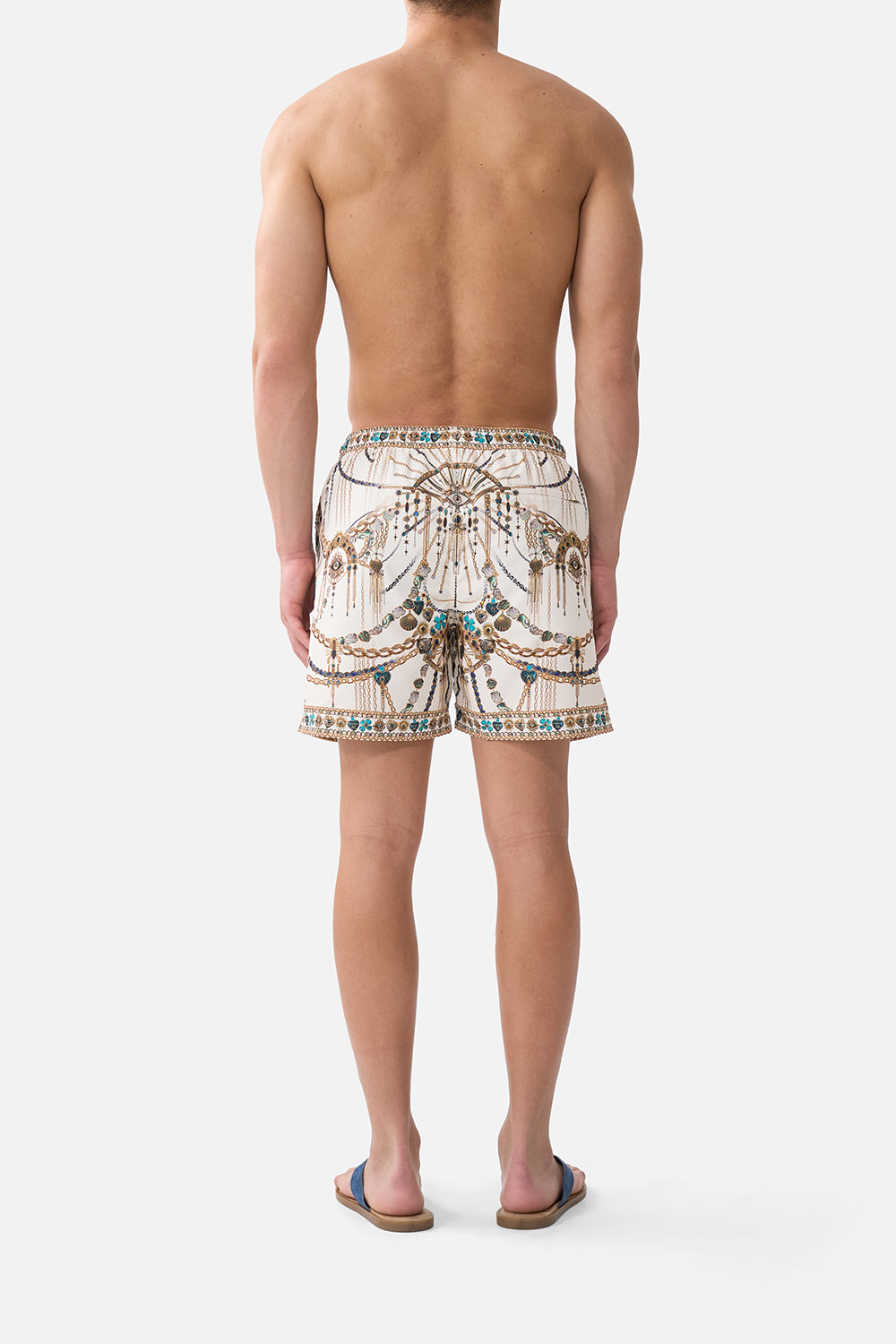 MID LENGTH BOARDSHORT WITH ELASTIC WAIST CHAIN GANG