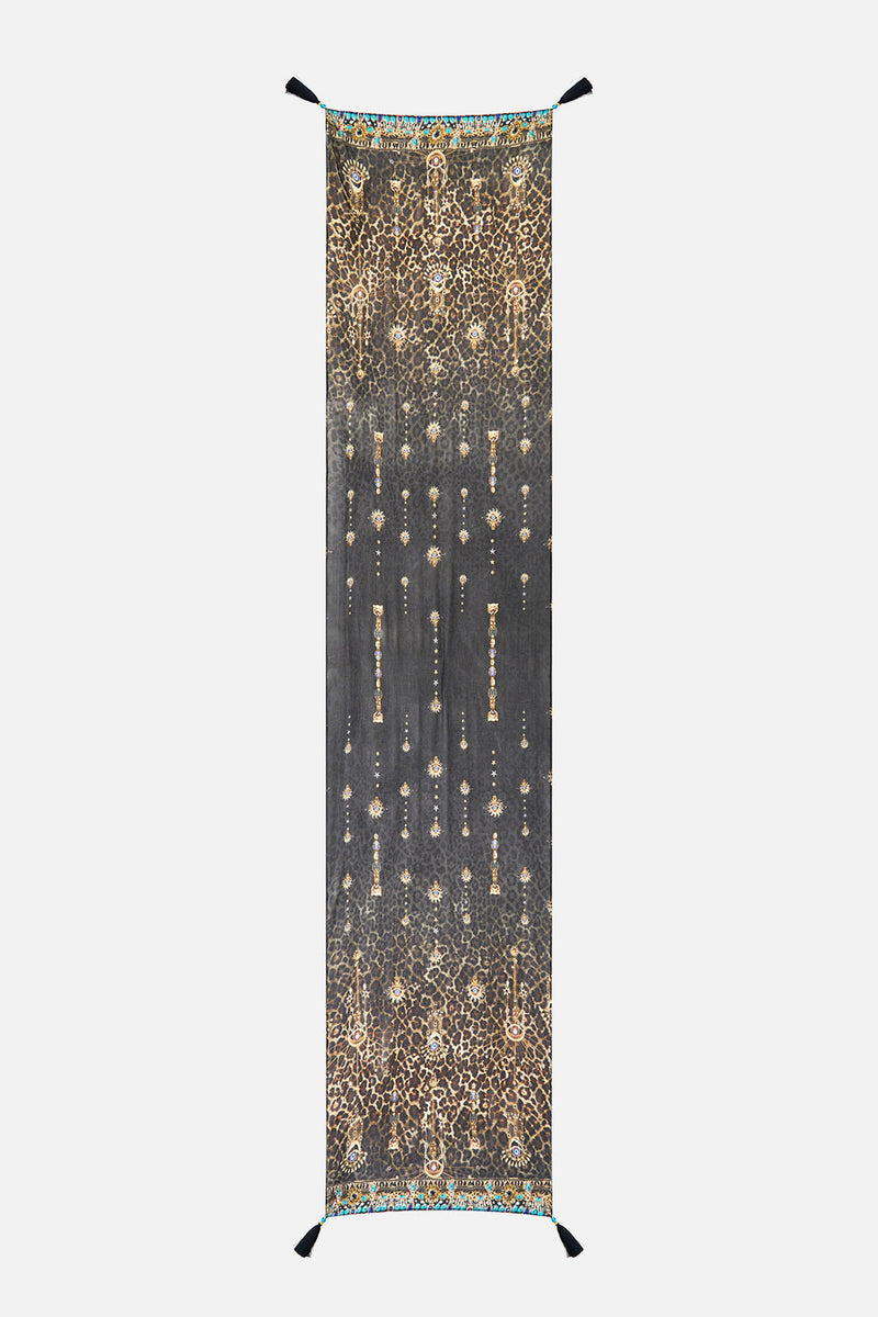 LONG SILK CRINKLE CHIFFON SCARF SULTANS AND QUEENS
