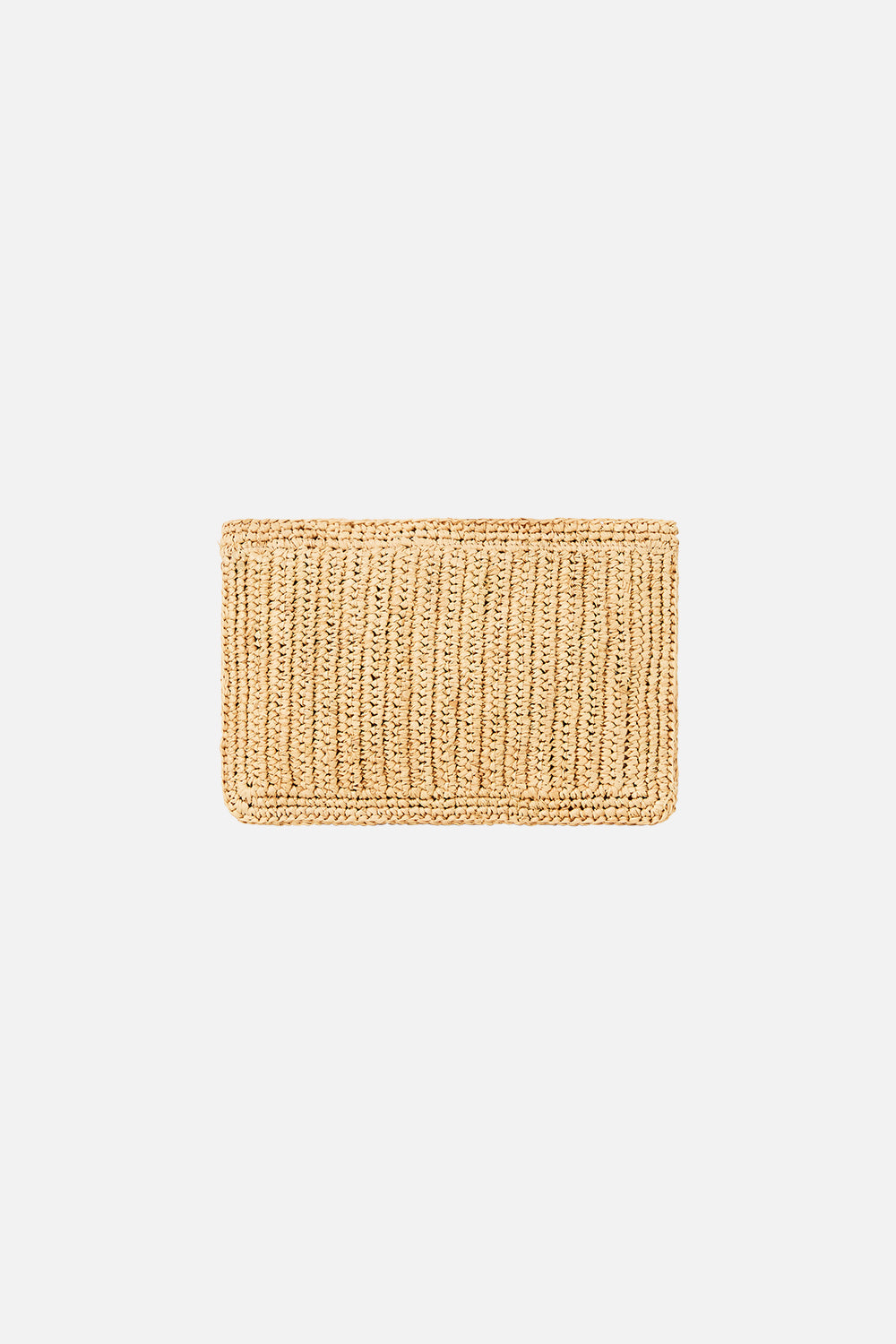 RAFFIA CLUTCH WITH CHARMS NATURAL