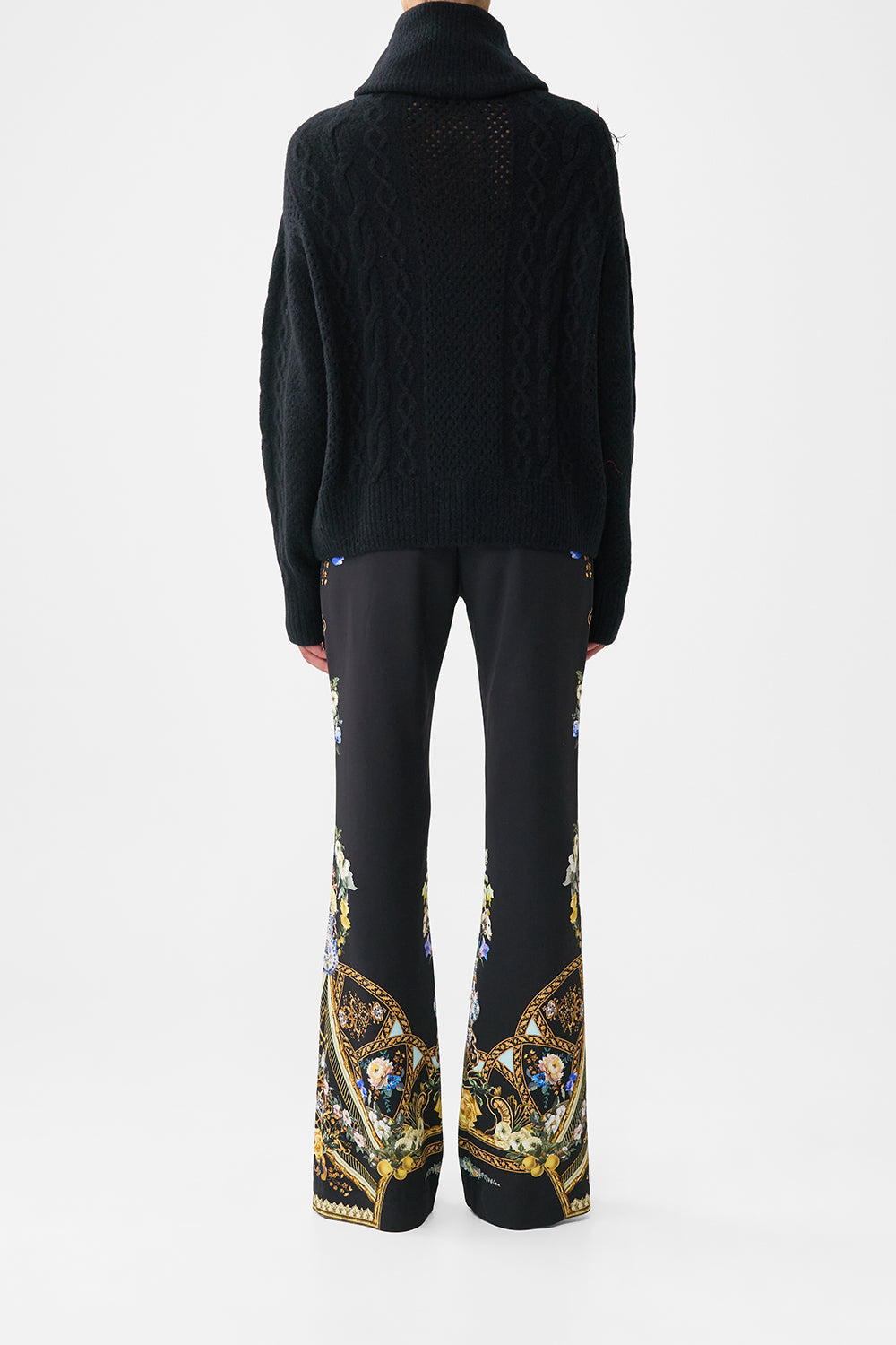 ROLL NECK JUMPER- BLACK OTTOMAN ELEGANCE