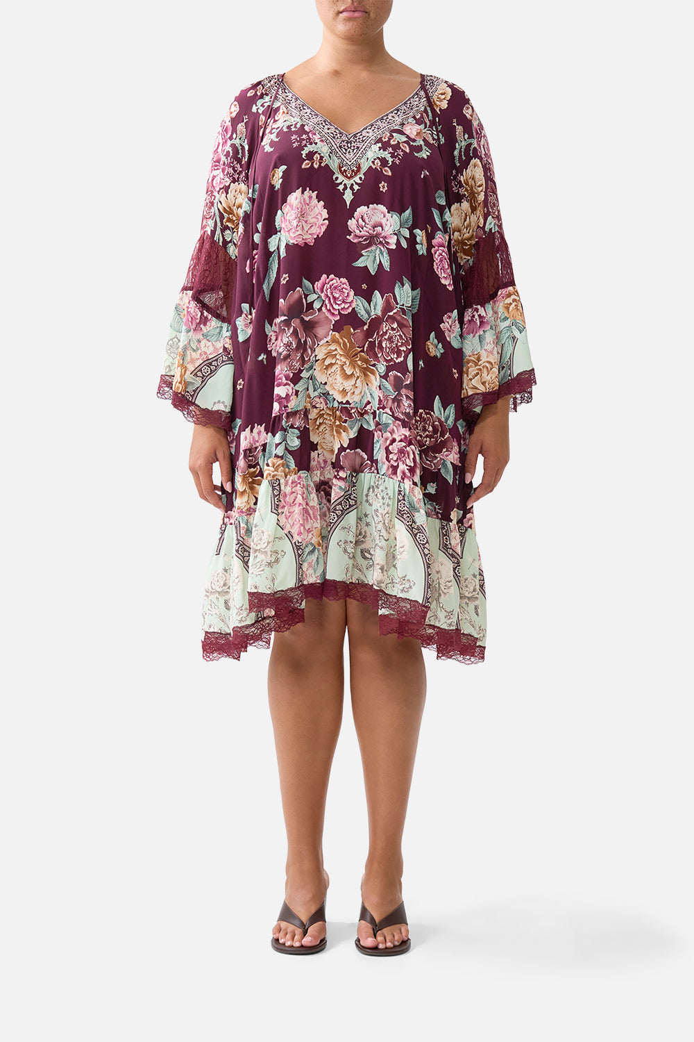 A-LINE GATHERED PANEL DRESS IF THESE TILES COULD TALK