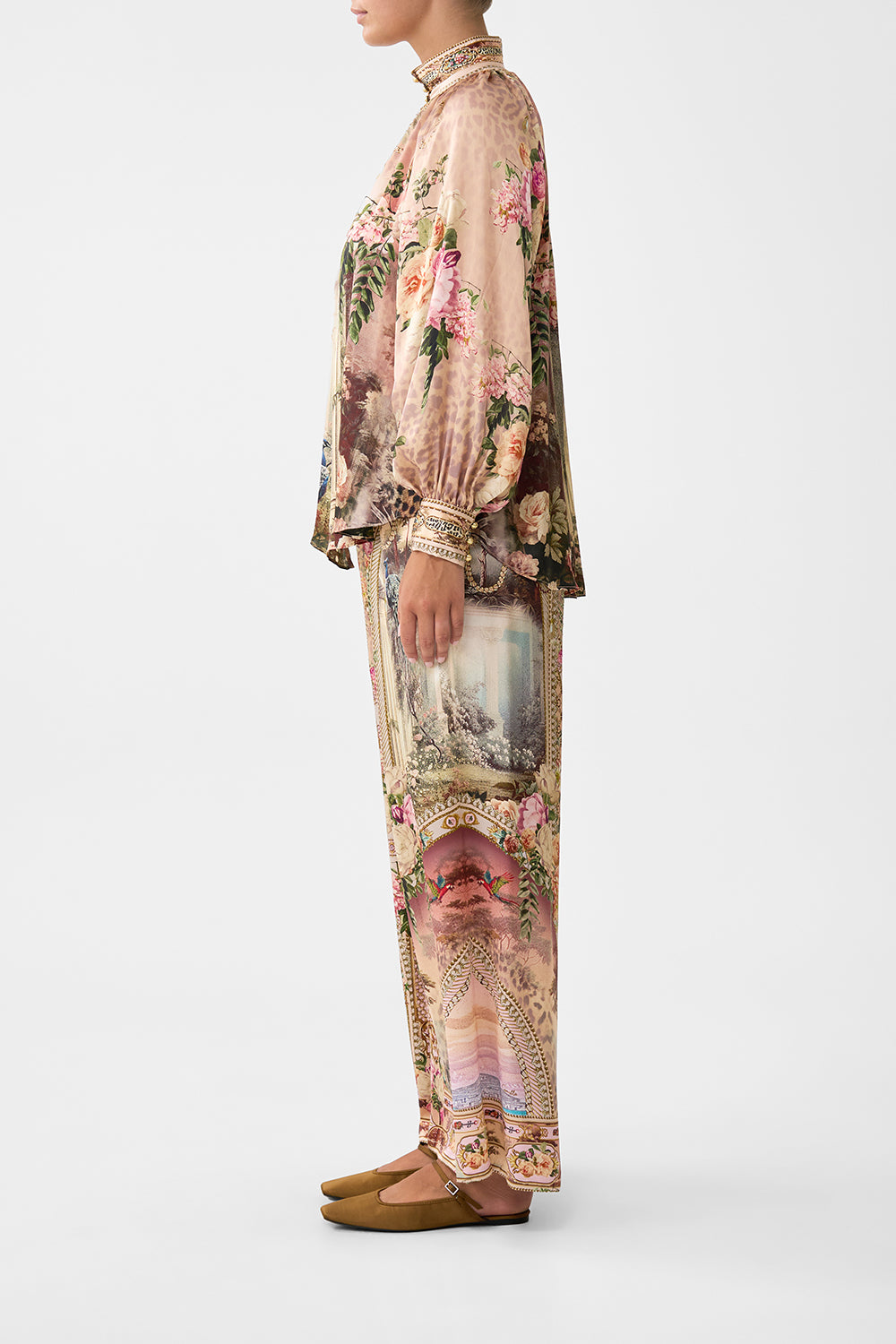 RAGLAN BUTTON UP SHIRT WATERCOLOUR WONDERLAND