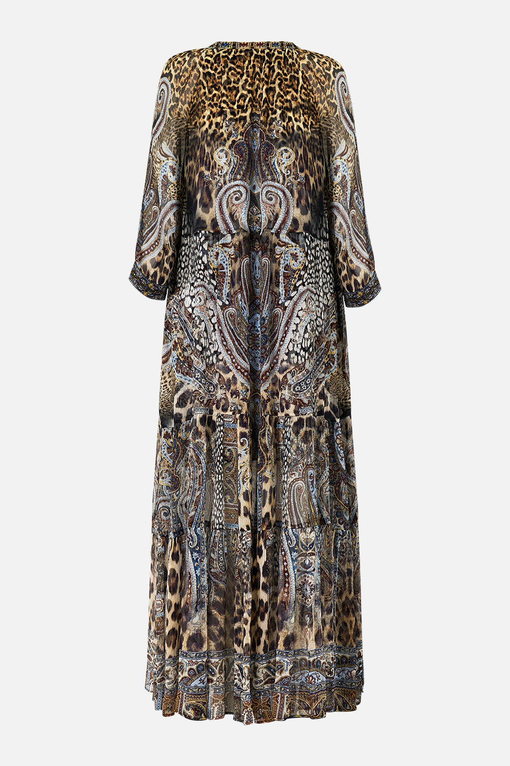 LONG GATHERED PANEL DRESS ISTANBUL ANIMALIA