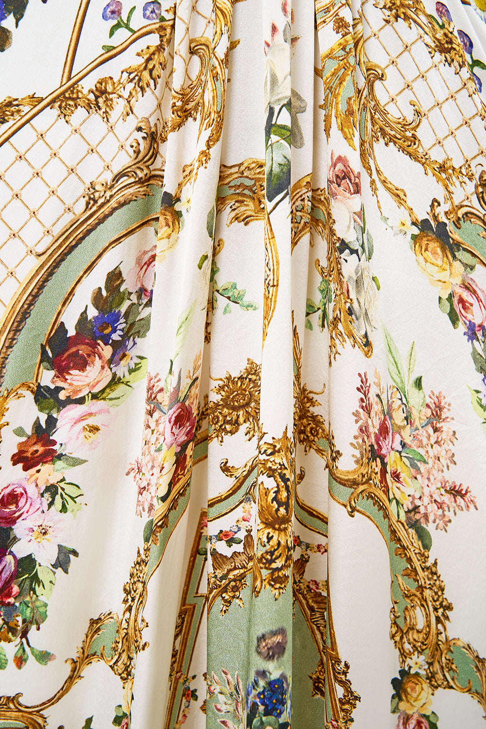 The CAMILLA Twist Front Batwing Dress in our Dressing Room Drama print.