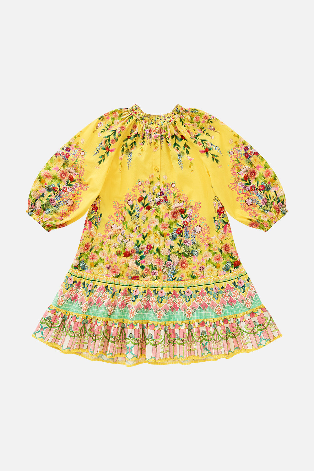 KIDS SHIRT MINI DRESS WITH PUFF SLEEVE LADY LIMONADA