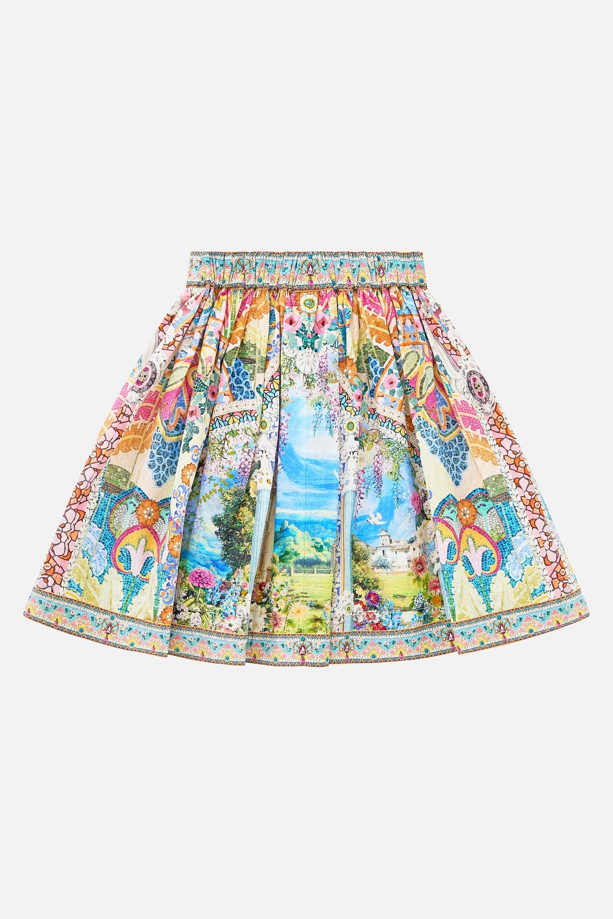 KIDS GATHERED A LINE MIDI SKIRT NAVÀS NOUVEAU