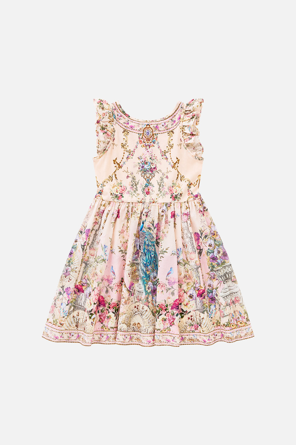 KIDS JERSEY AND WOVEN MINI DRESS WITH FRILL CASA DE FIERAS