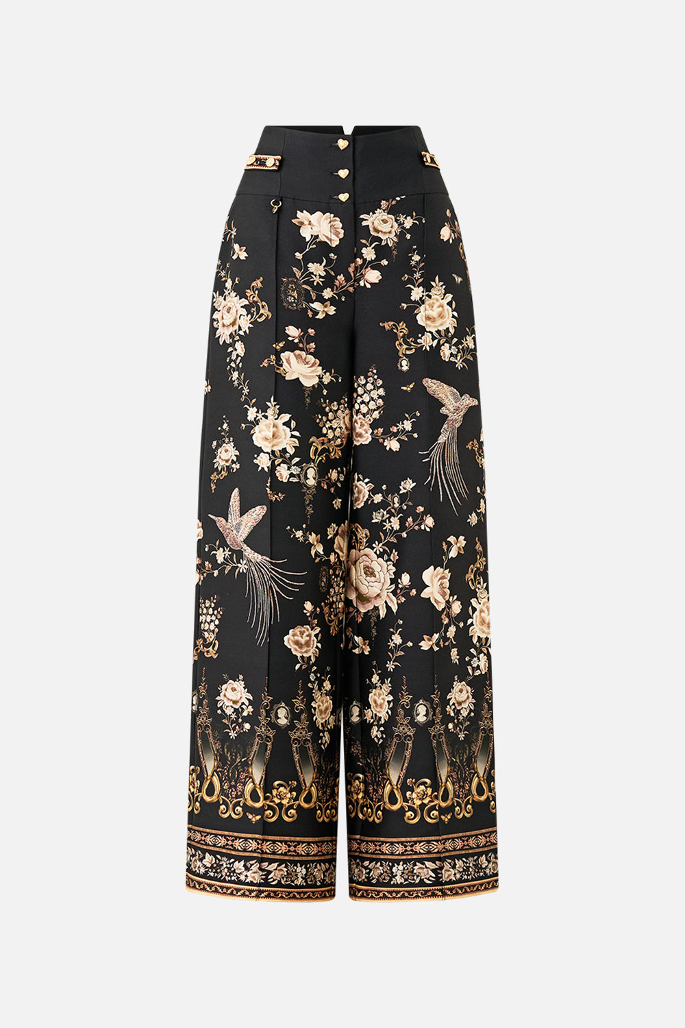 TAILORED PANT WITH WAIST BUTTON DETAIL FLAMENCO FOLKLORE