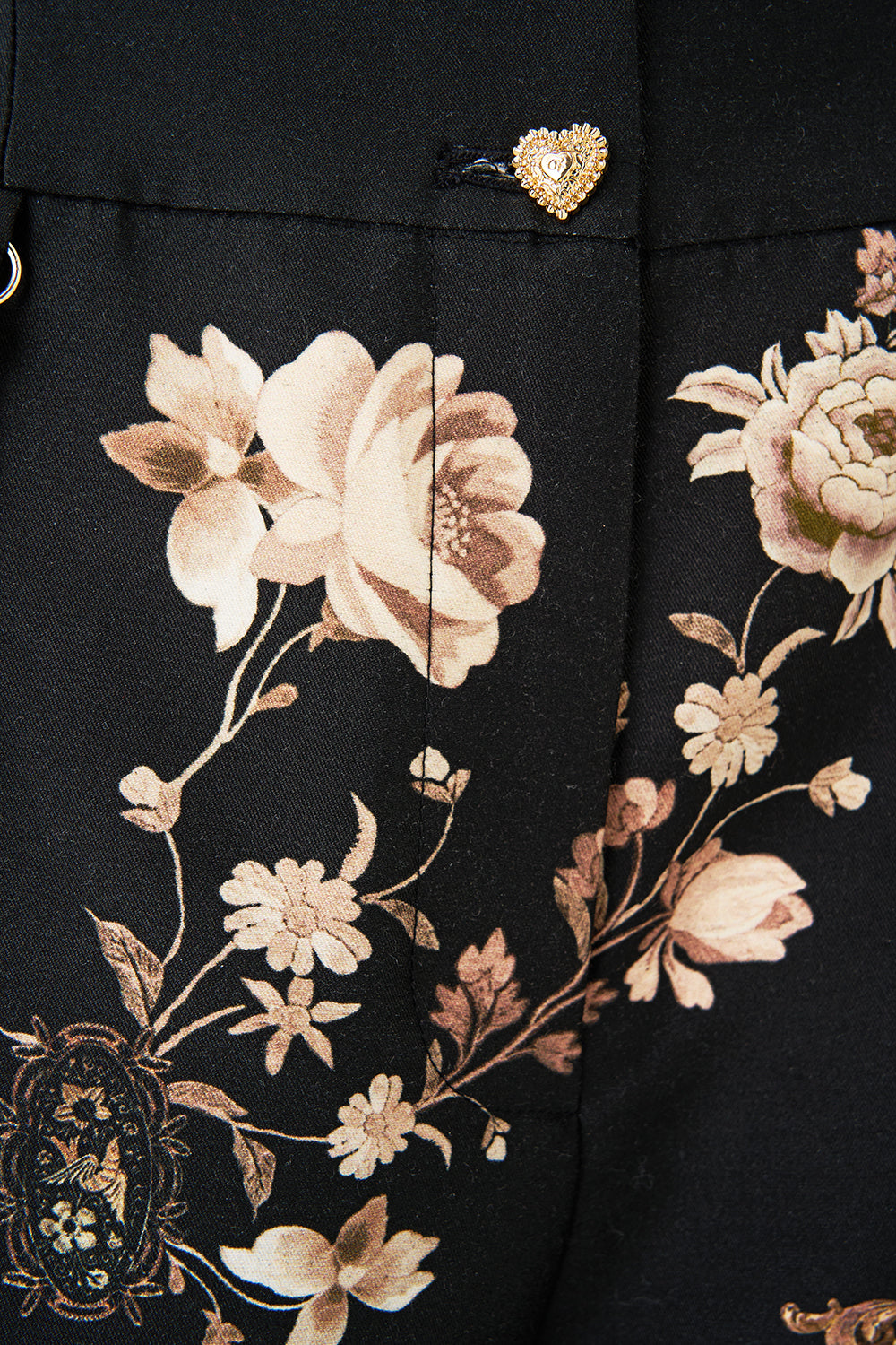 TAILORED PANT WITH WAIST BUTTON DETAIL FLAMENCO FOLKLORE