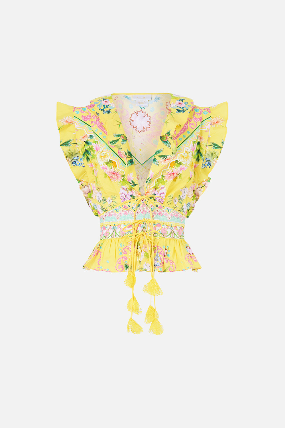 TIE FRONT TOP WITH RUFFLES LADY LIMONADA