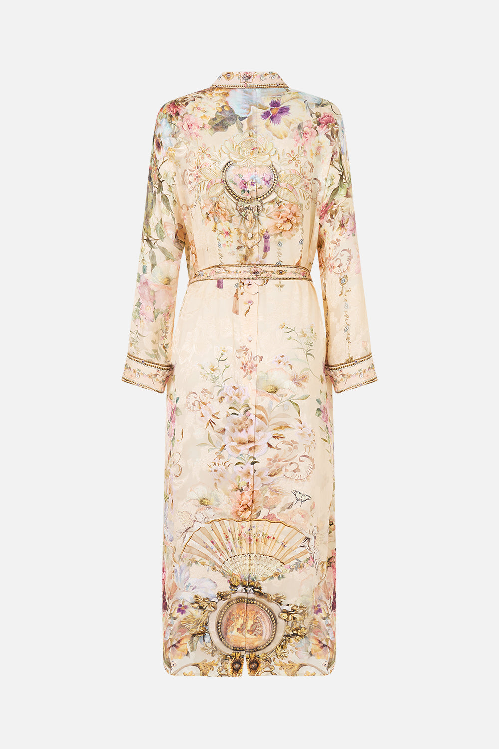 SHIRT DRESS WITH BACK BUTTON DETAIL ADORNED IN ARANJUEZ