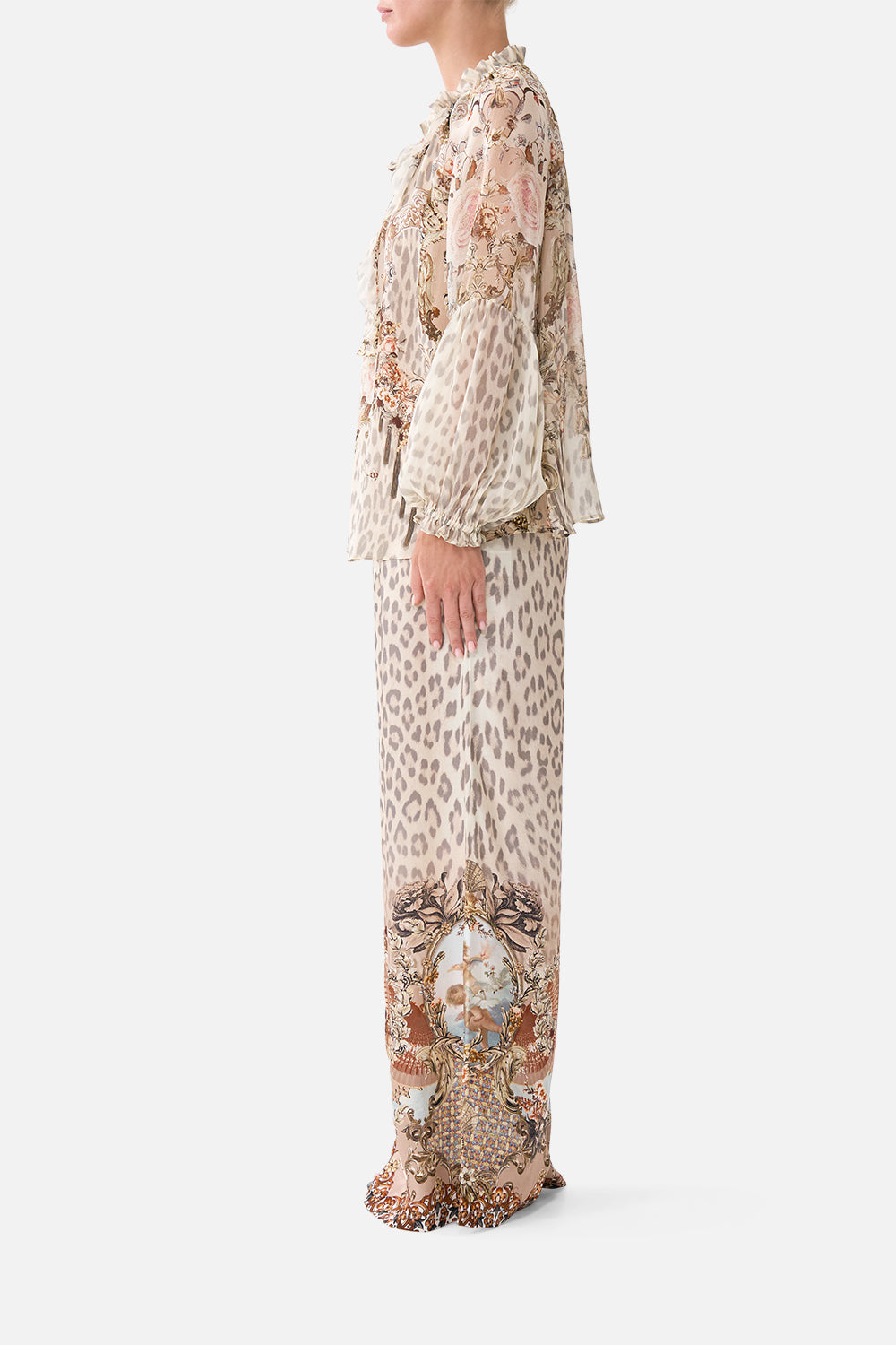 RAGLAN BLOUSE WITH FRONT RUFFLE ARANJUEZ ANIMALIA