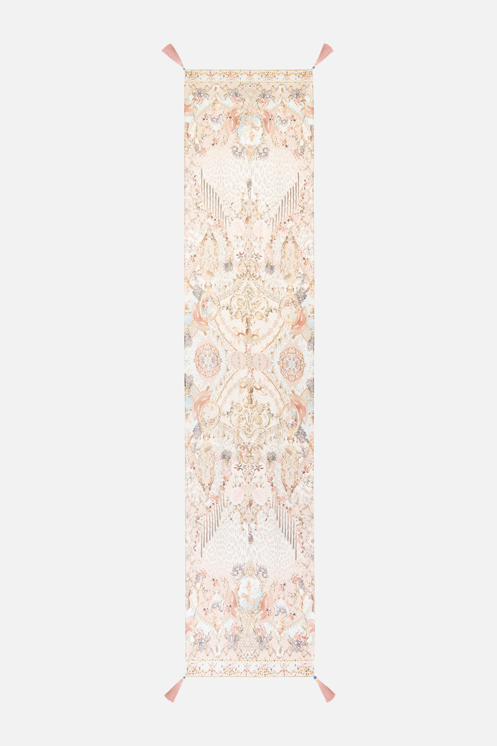 LONG SILK CRINKLE CHIFFON SCARF ARANJUEZ ANIMALIA