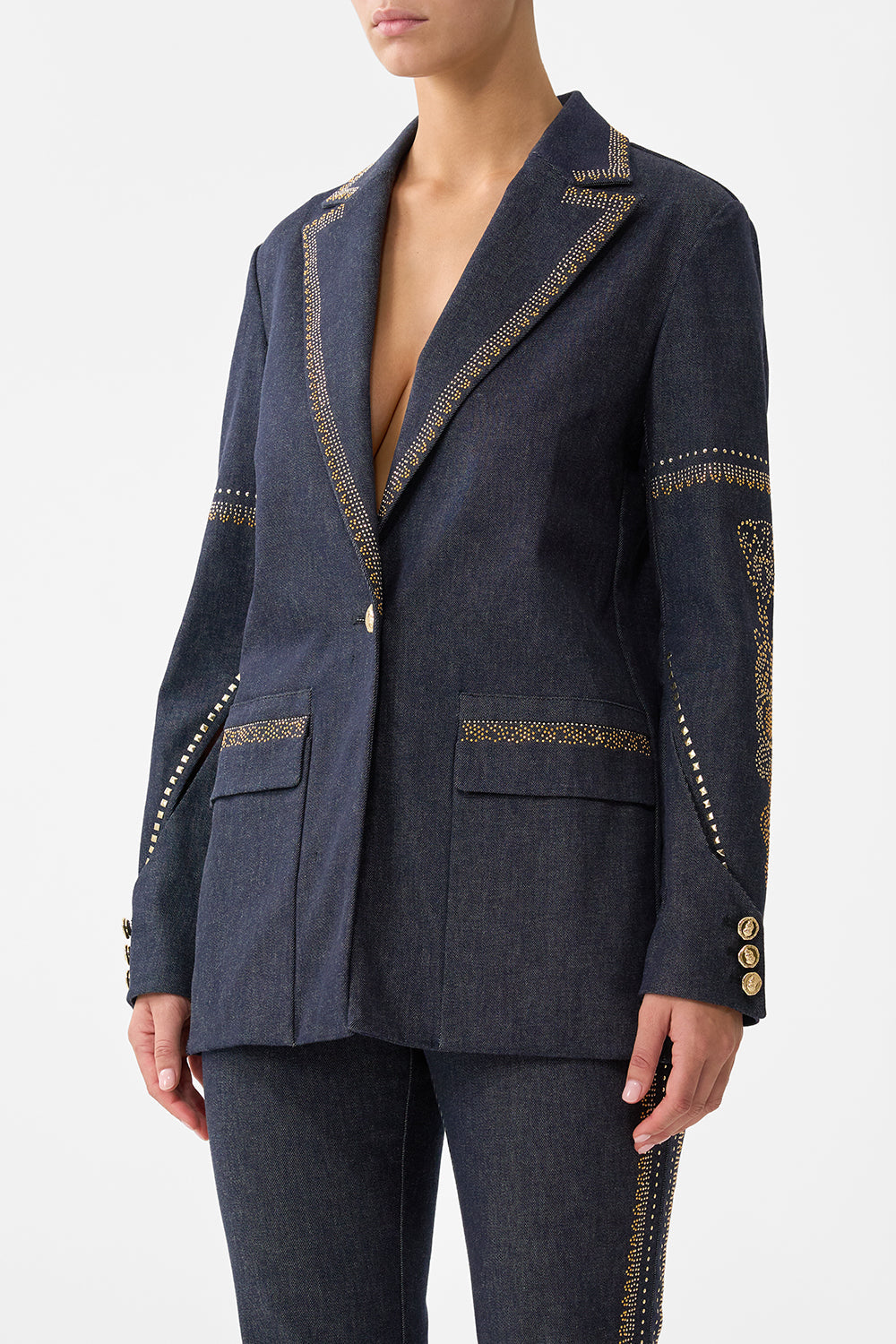 JACKET WITH SLEEVE CUT OUT DETAIL NOTES FROM THE BLUE ROOM