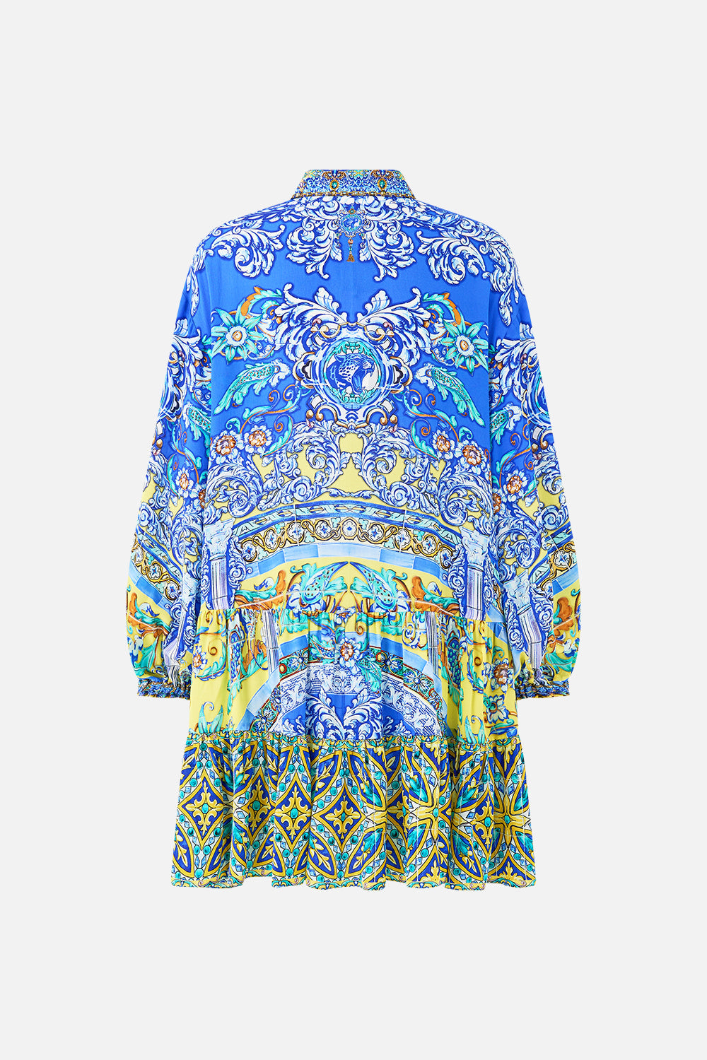 LONG SLEEVE TIERED SHORT DRESS BENEATH THE ANDALUSIAN SUN