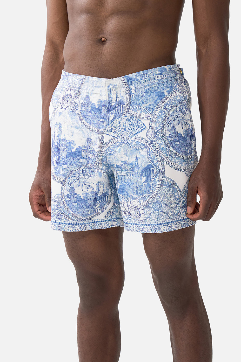 MID LENGTH BOARDSHORT WITH FIXED WAIST THE HUM OF THE ALHAMBRA