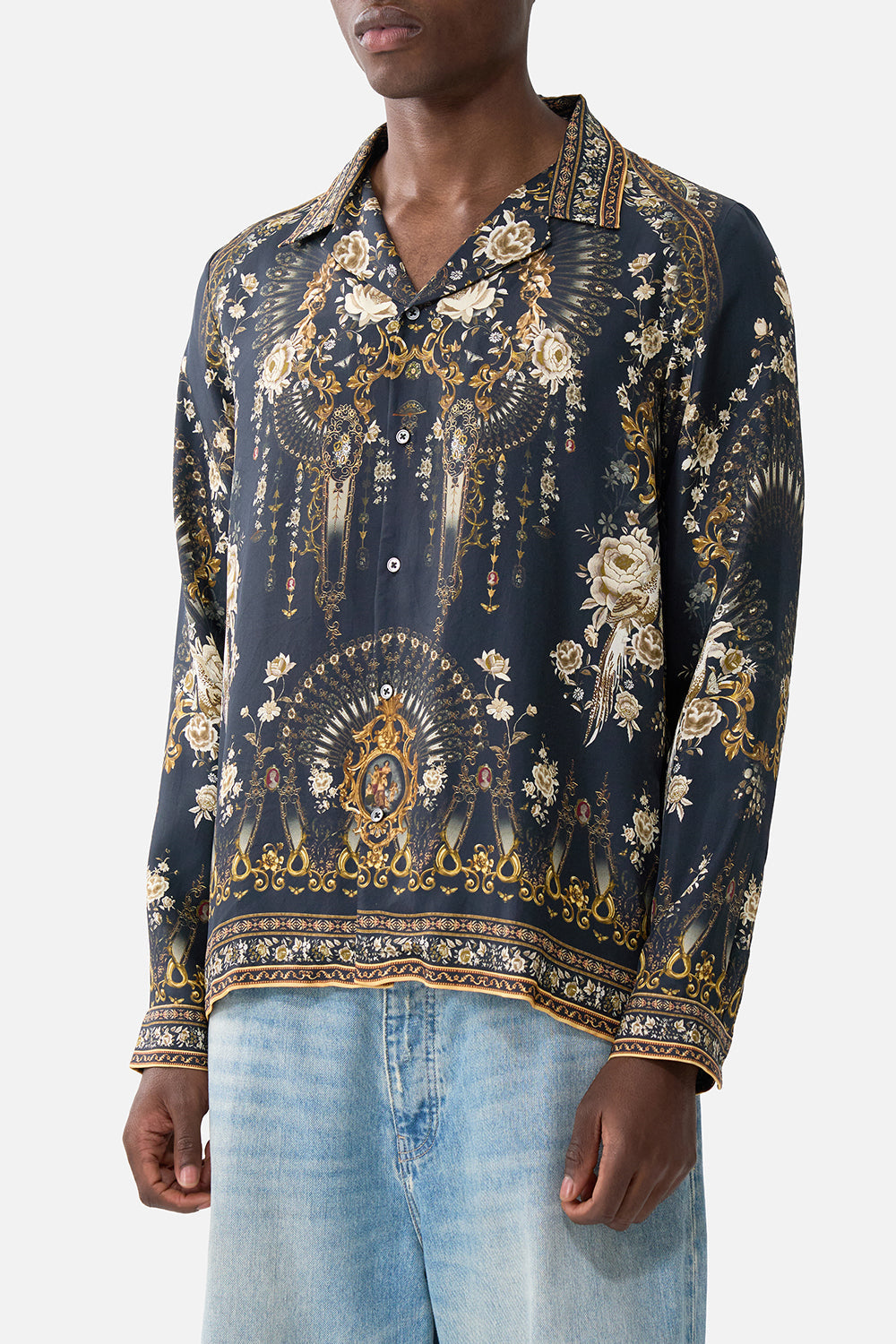 LONG SLEEVE CAMP COLLARED SHIRT FLAMENCO FOLKLORE