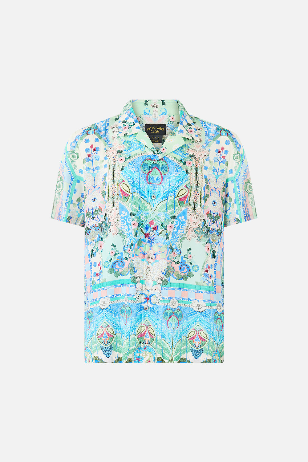 SHORT SLEEVE CAMP COLLARED SHIRT MIDSUMMER MOSAICS