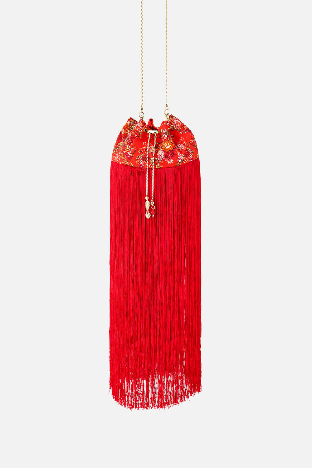 DRAWSTRING POUCH WITH FRINGING OLÉ OLÉ