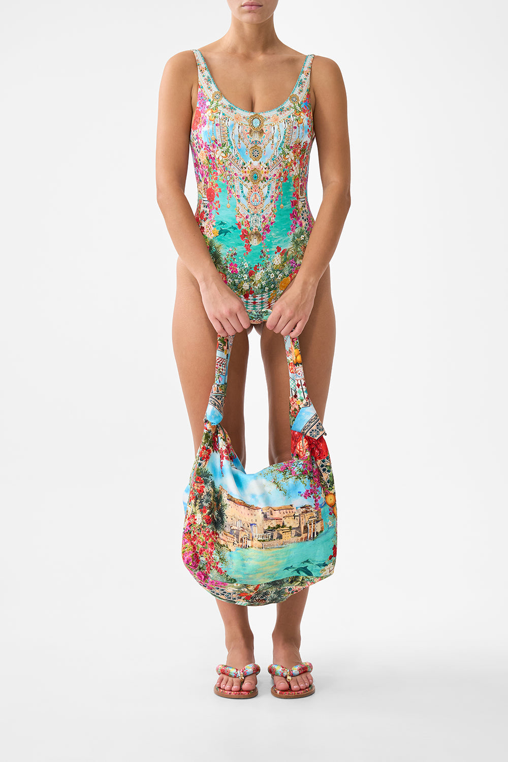 SLOUCH SHOULDER BAG WITH KNOT DETAILS MEET ME IN MALLORCA