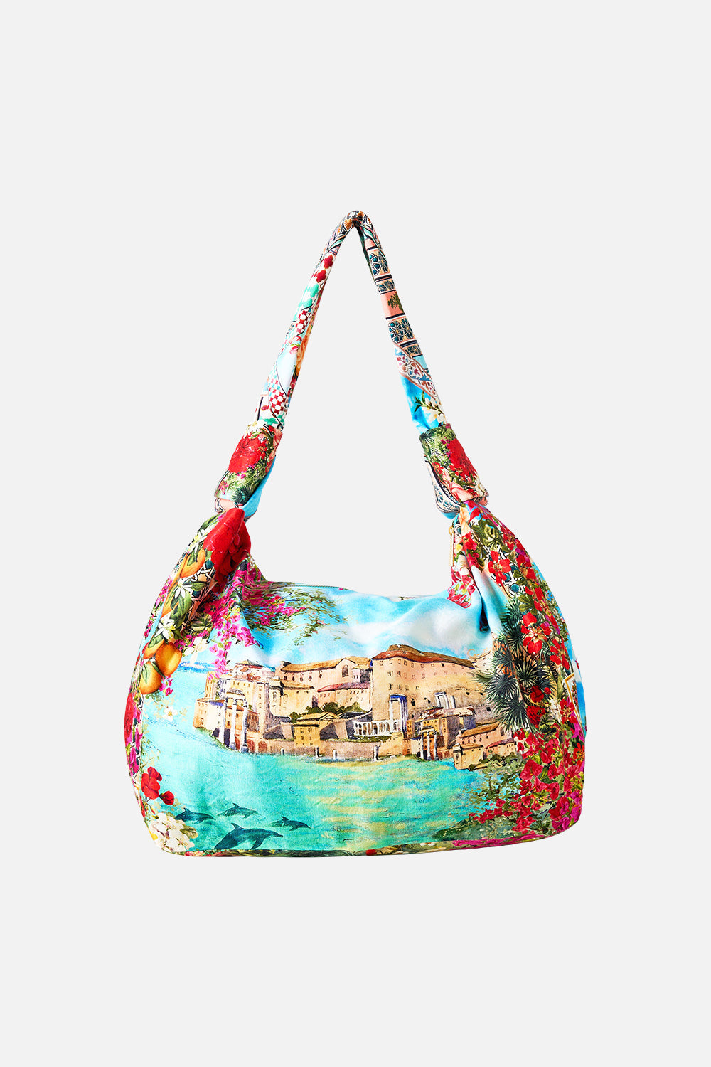 SLOUCH SHOULDER BAG WITH KNOT DETAILS MEET ME IN MALLORCA