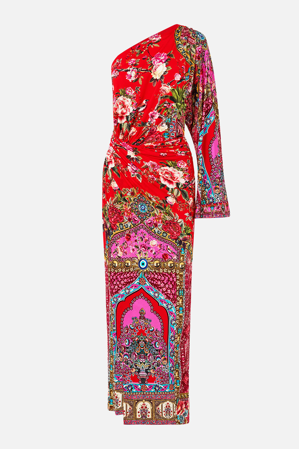 ONE SHOULDER JERSEY DRESS HEIRLOOM EMPIRE