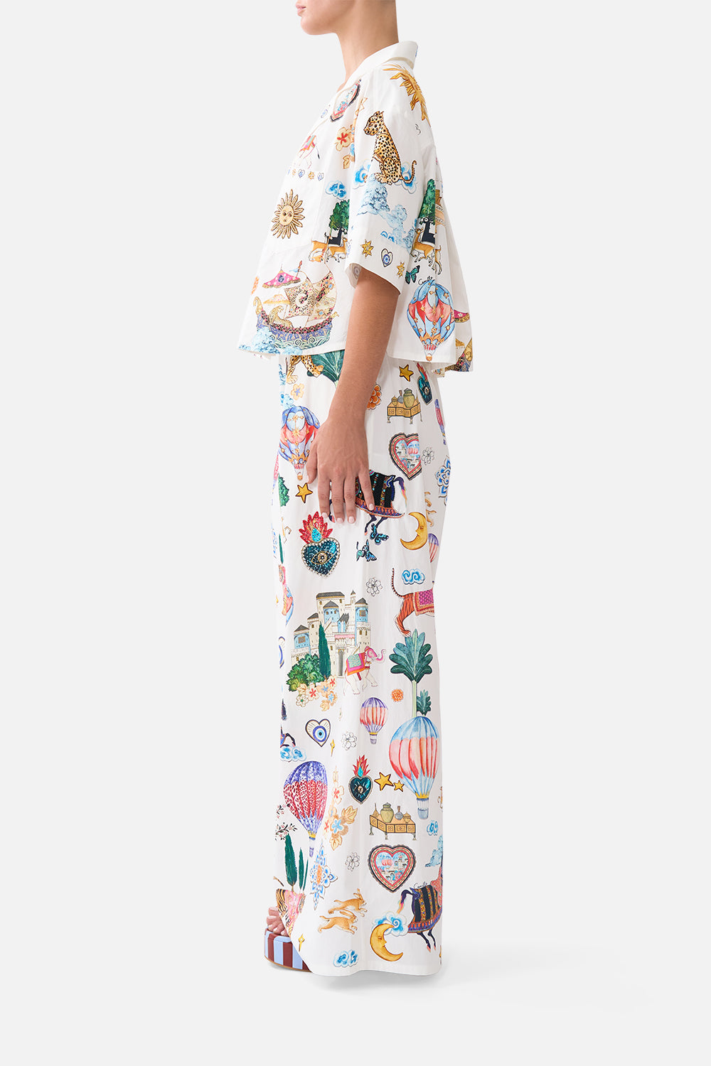 CROPPED CAMP COLLAR BLOUSE KAPADOKYA KITSCH