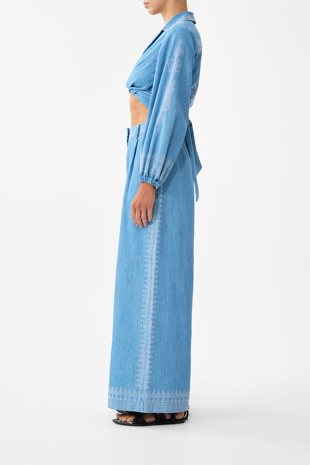 FULL LENGTH WIDE LEG TROUSER THE HUM OF THE ALHAMBRA