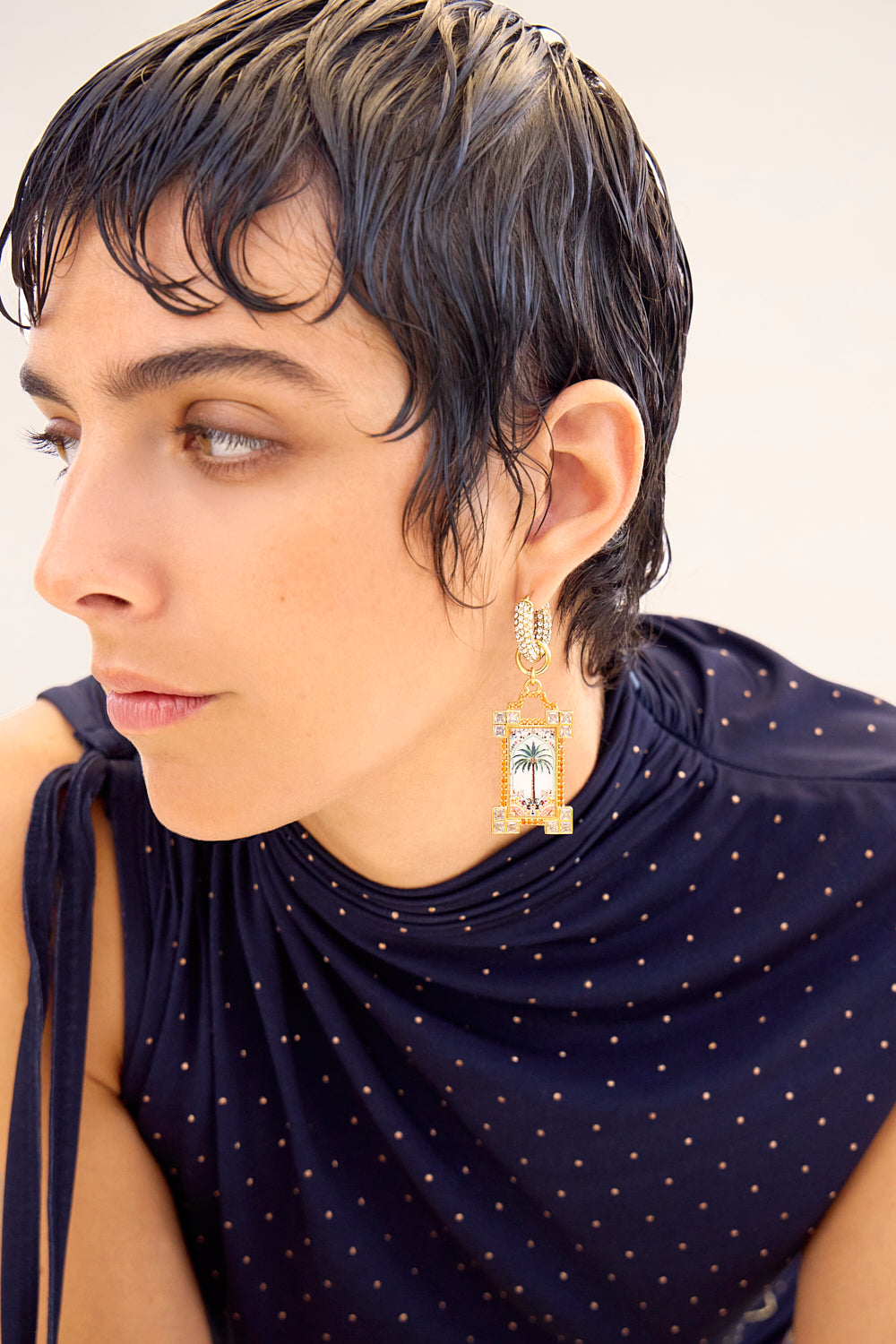 SULTANS, SCRIBES & SHAMANS CHARM EARRINGS GOLD