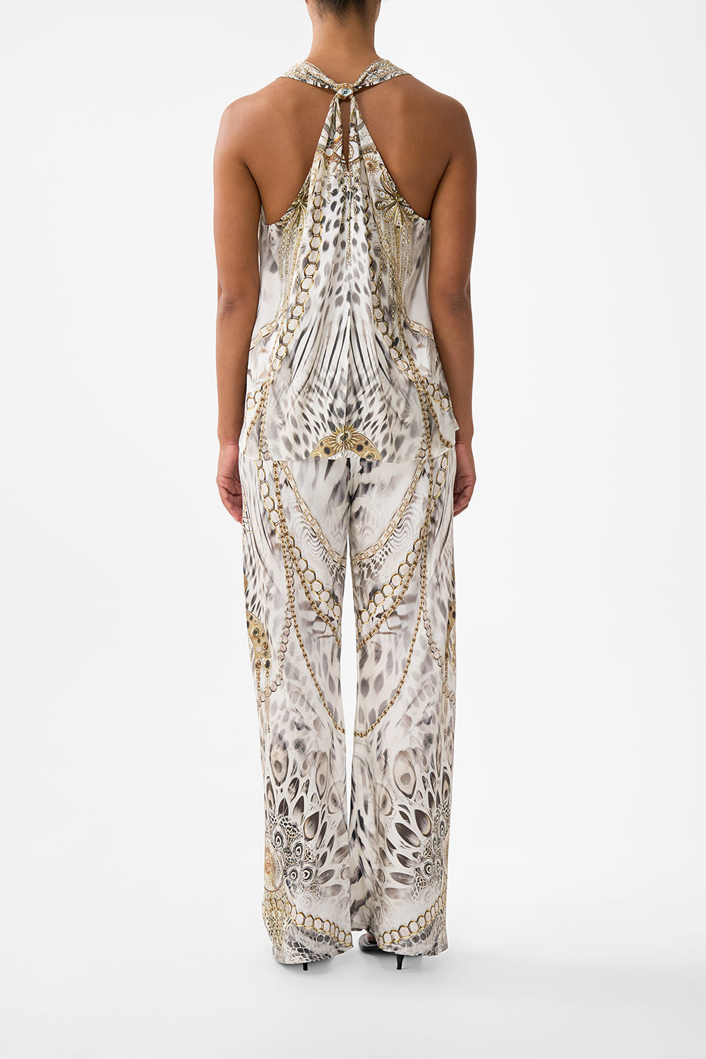 V-NECK TOP WITH KNOT BACK LADY LIONHEART