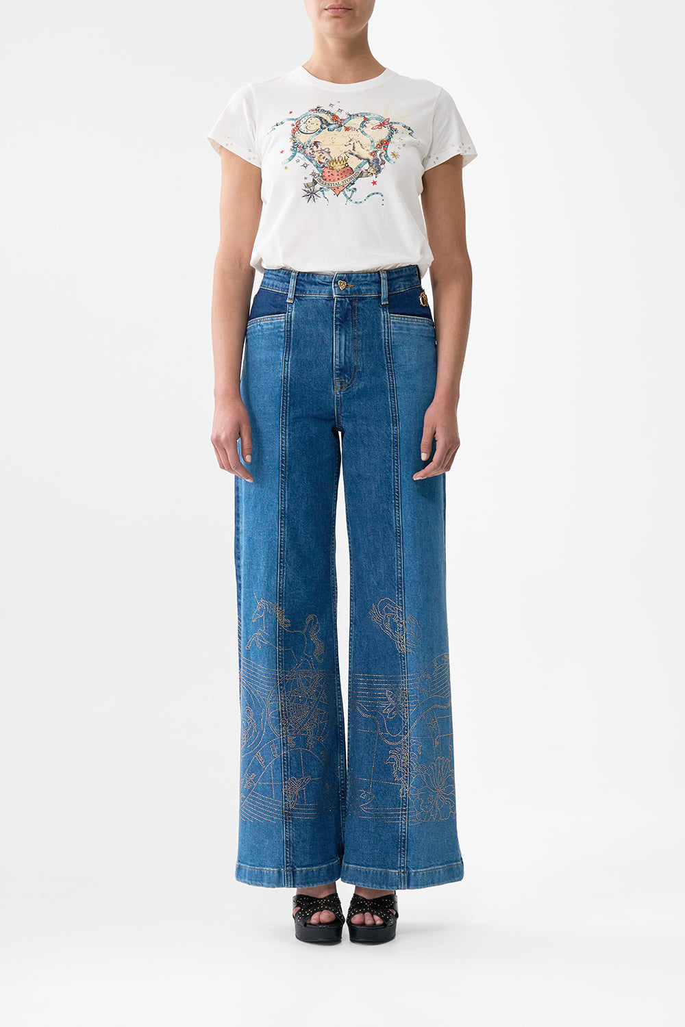 JENNA ZODIAC ZONE HIGH WAISTED FLARE DENIM