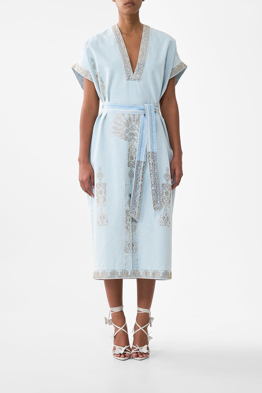 ALIKA ISTANBUL ALCHEMY BELTED KAFTAN DENIM