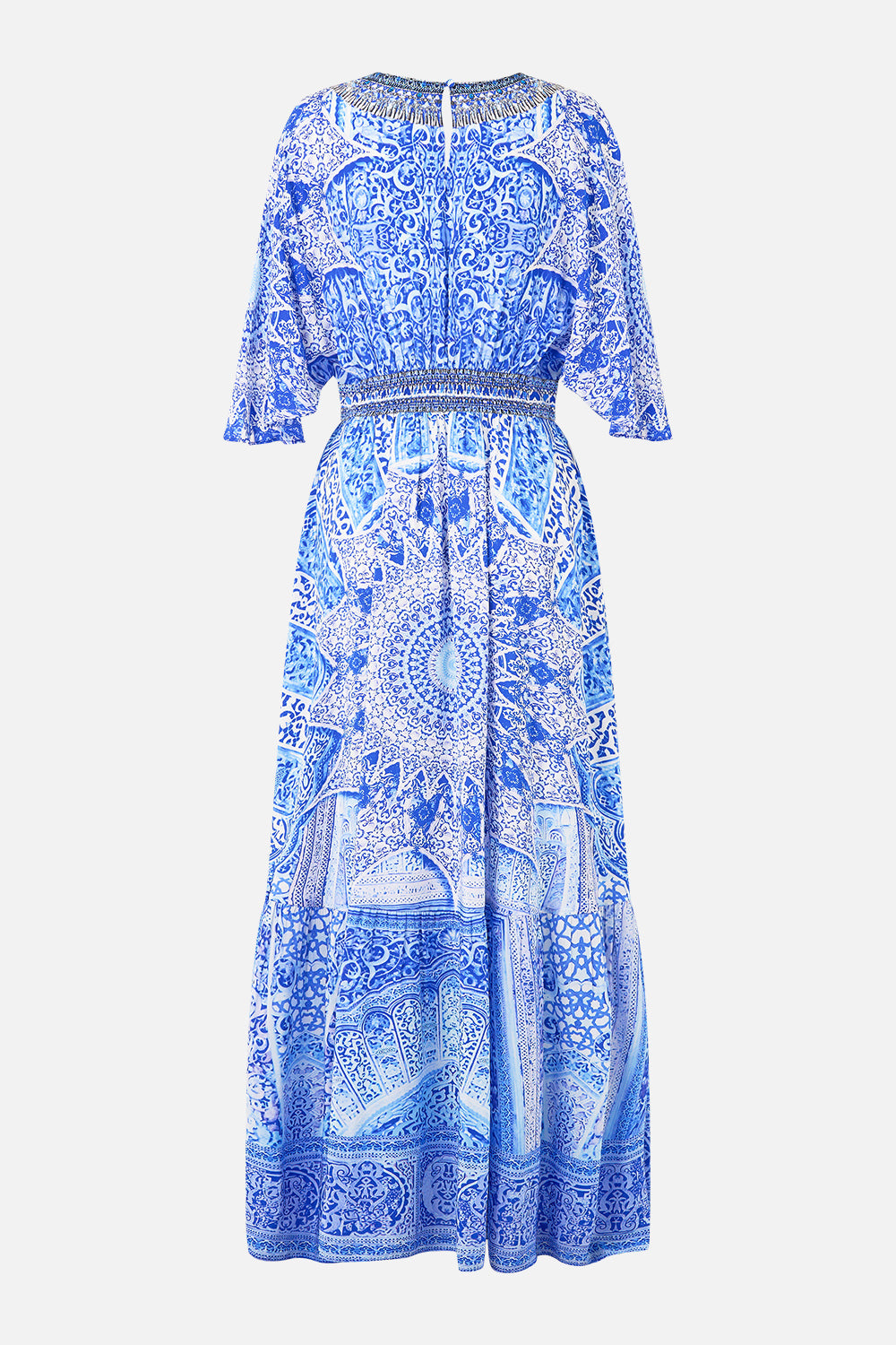 WAISTED DRESS WITH HEM RUFFLE THE BOSPHOROUS