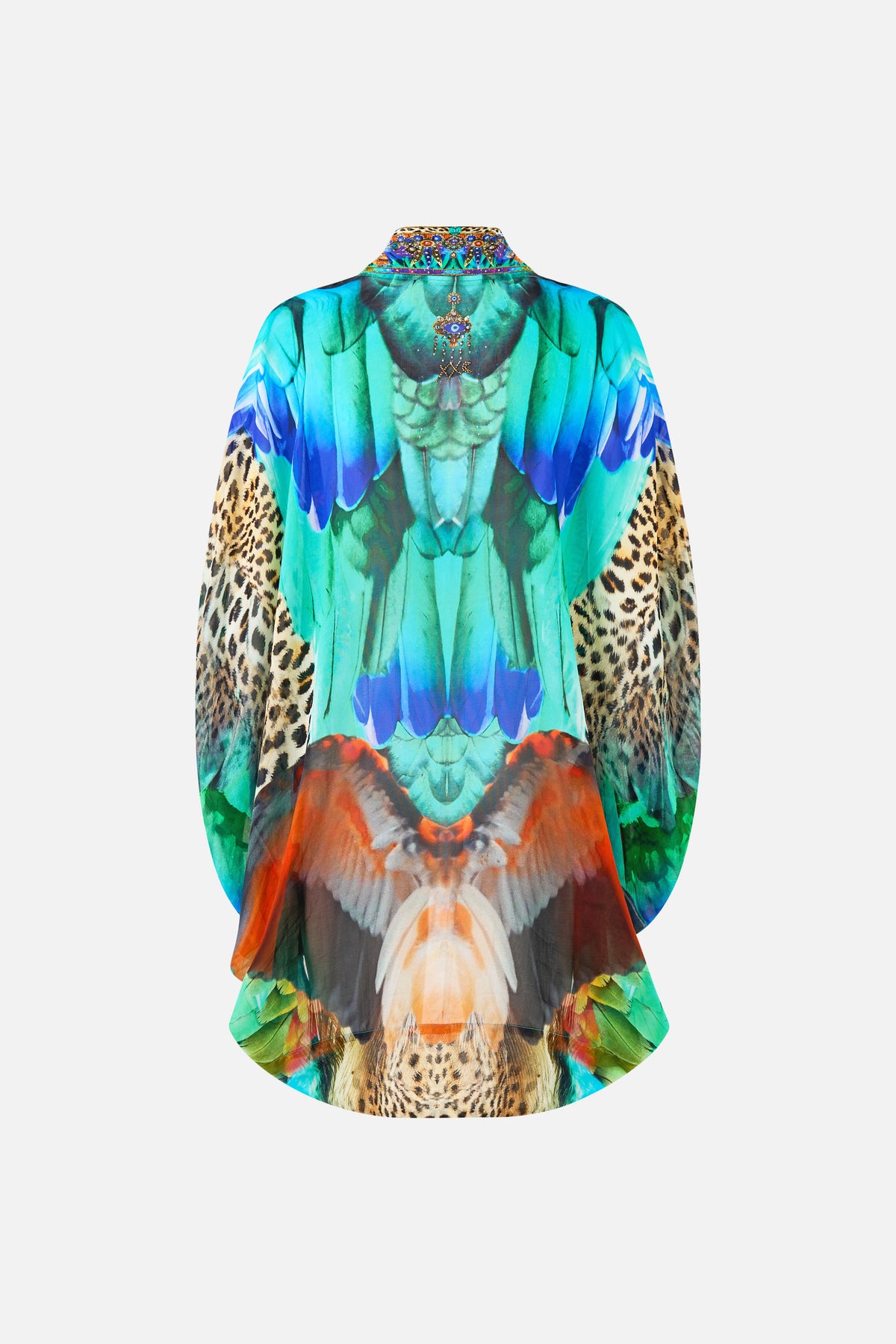 OPEN FRONT CARDI CAPE JUNGLE FLIGHT