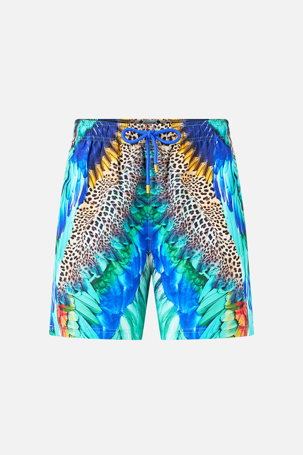 MID LENGTH BOARDSHORT WITH ELASTIC WAIST JUNGLE FLIGHT