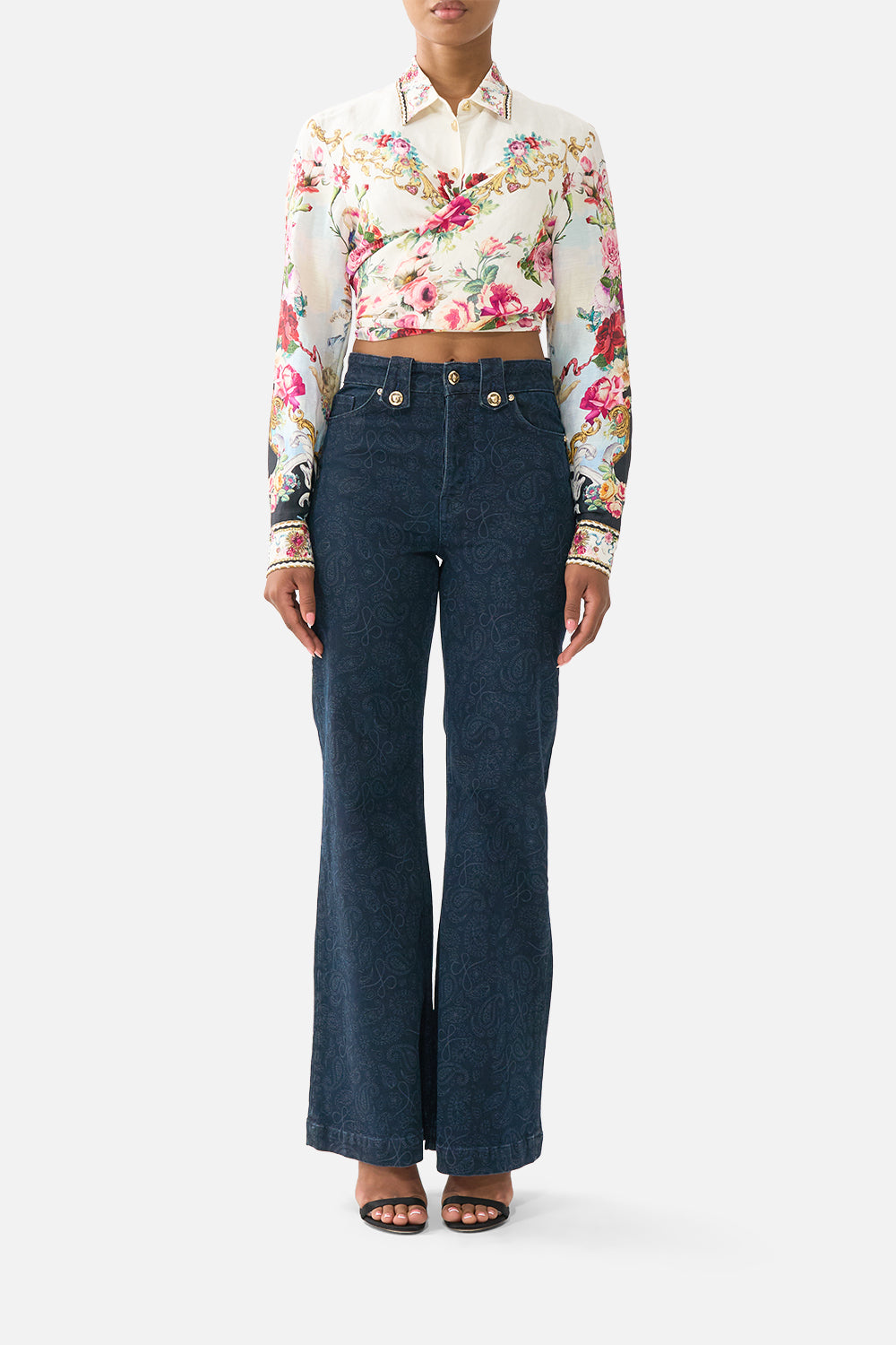 CROPPED WRAP SHIRT WITH TIE TORERO LIBERTINE